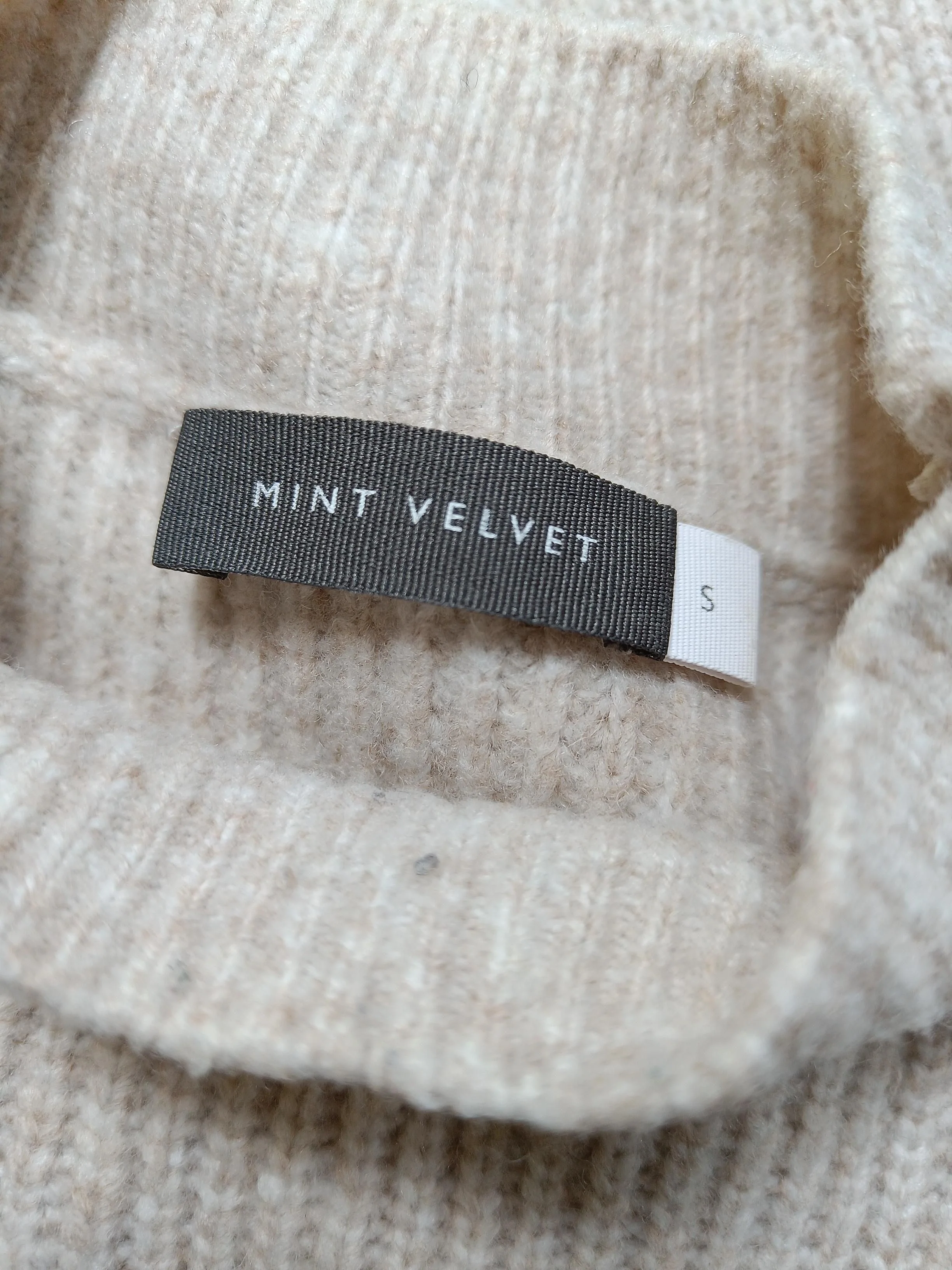 Mint Velvet Women's Jumper S Cream Acrylic with Polyamide, Wool Pullover - Image 5