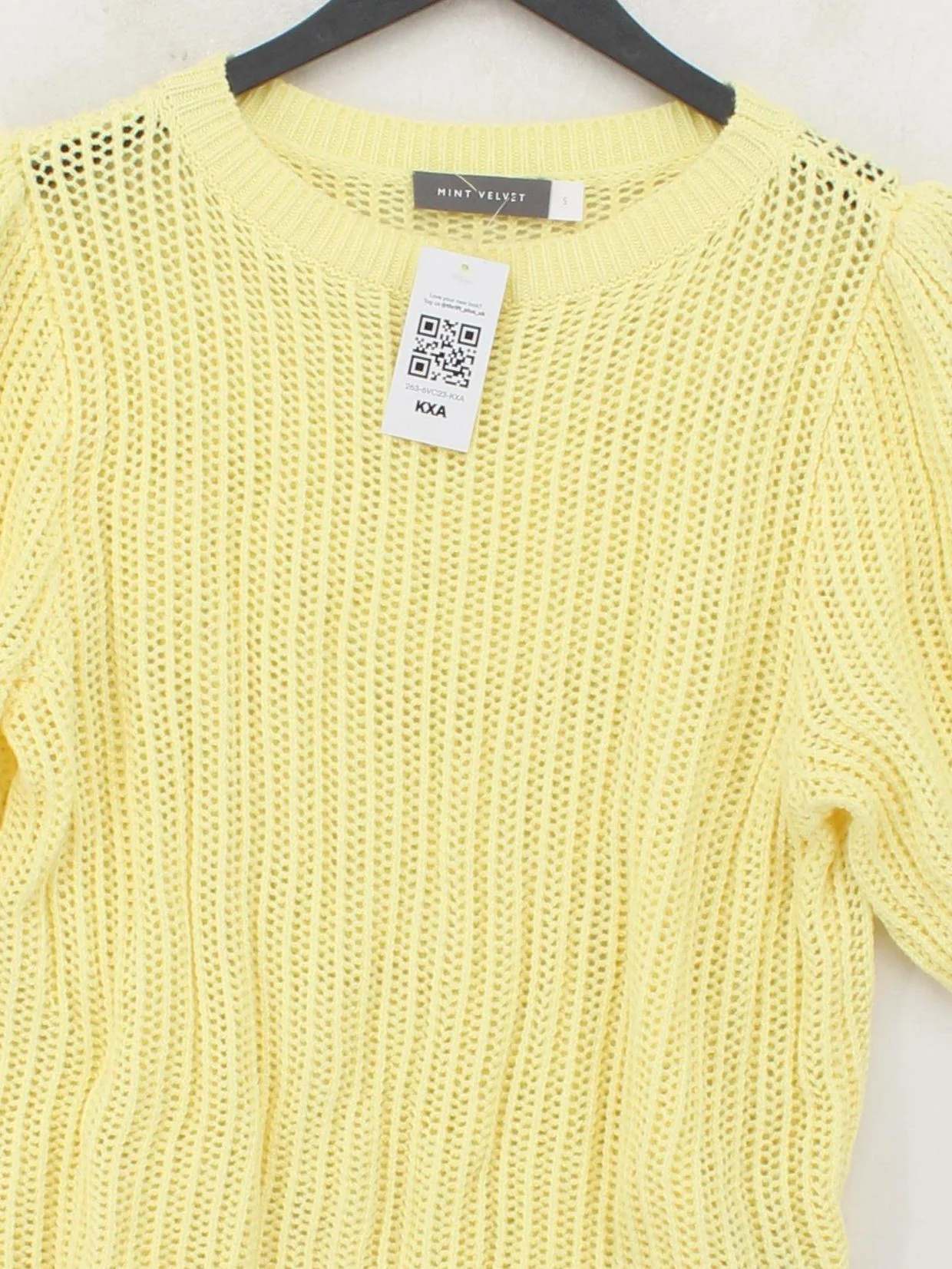 Mint Velvet Women's Jumper S Yellow 100% Other Round Neck Pullover - Image 3