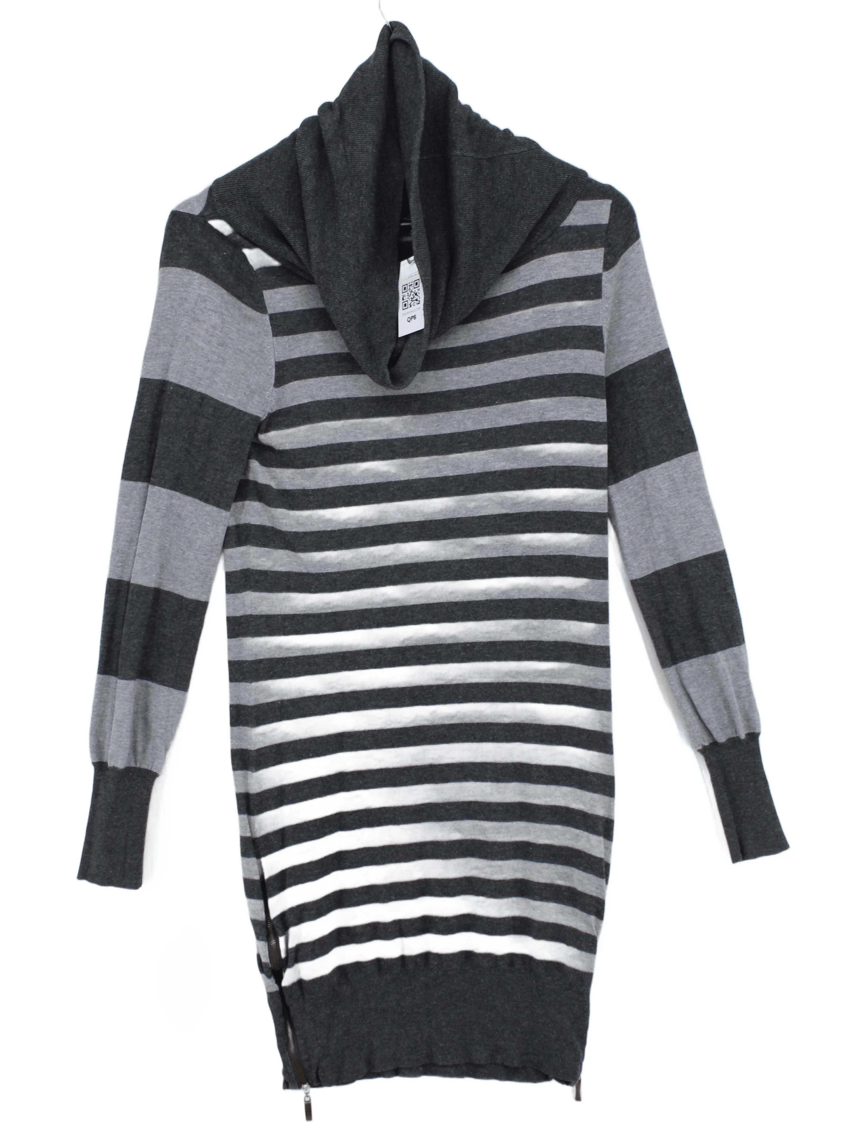 Mint Velvet Women's Jumper UK 10 Grey Viscose with Nylon, Elastane Pullover