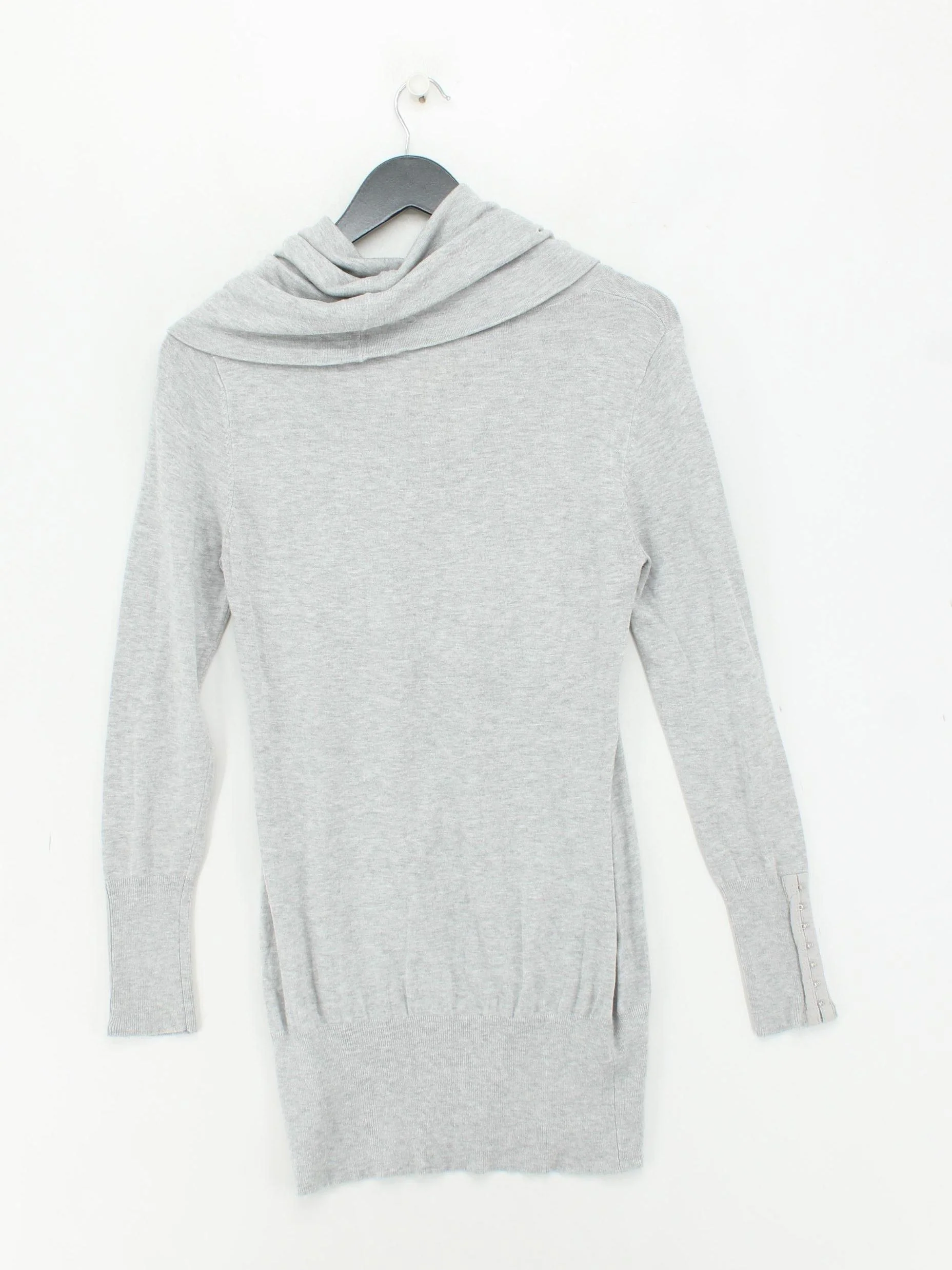 Mint Velvet Women's Jumper UK 10 Grey Viscose with Nylon, Elastane Pullover - Image 2