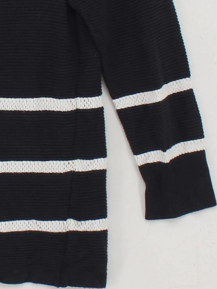 Mint Velvet Women's Jumper UK 12 Black Striped 100% Other Round Neck Pullover - Image 4