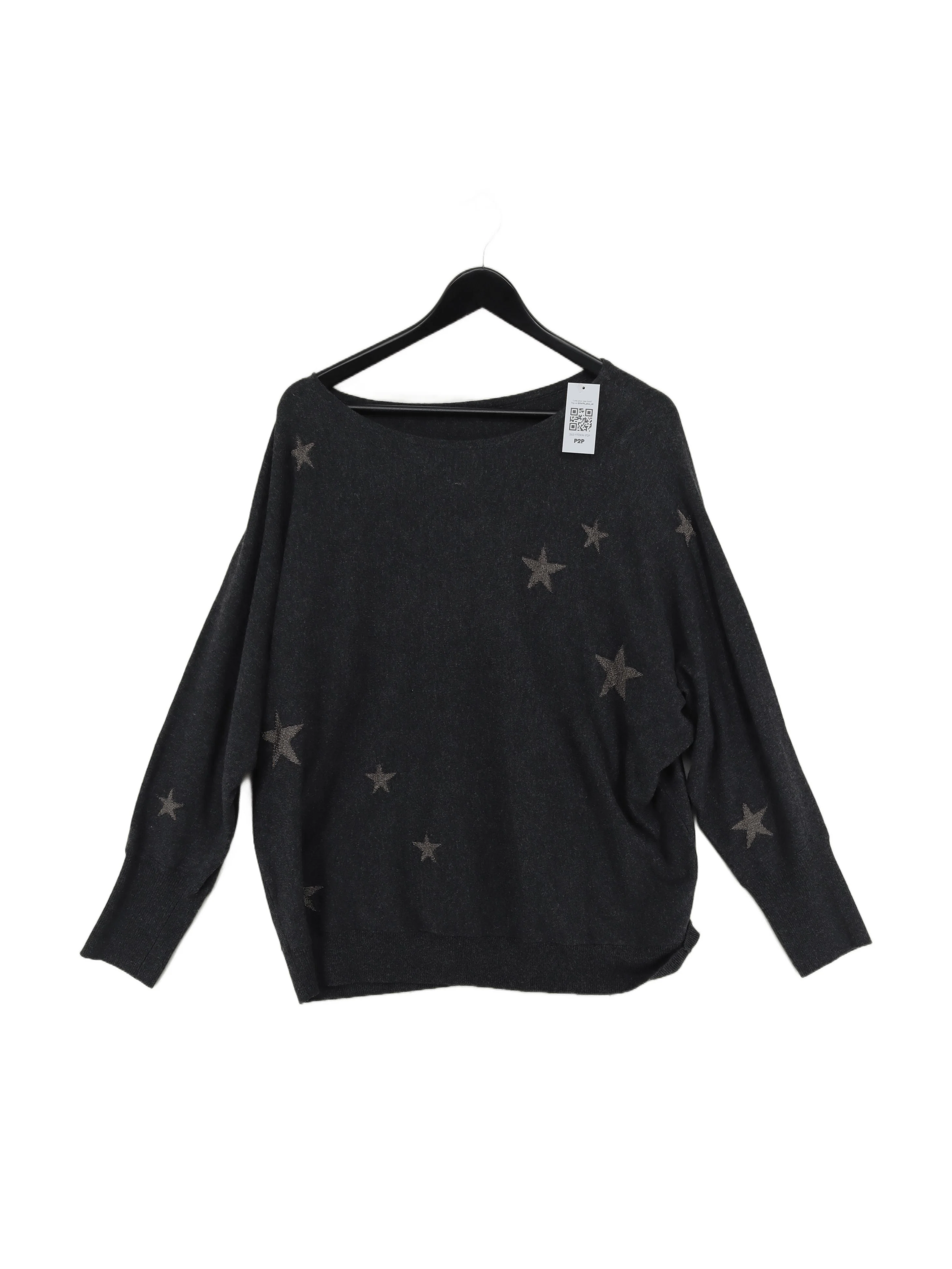 Mint Velvet Women's Jumper UK 16 Grey Cotton