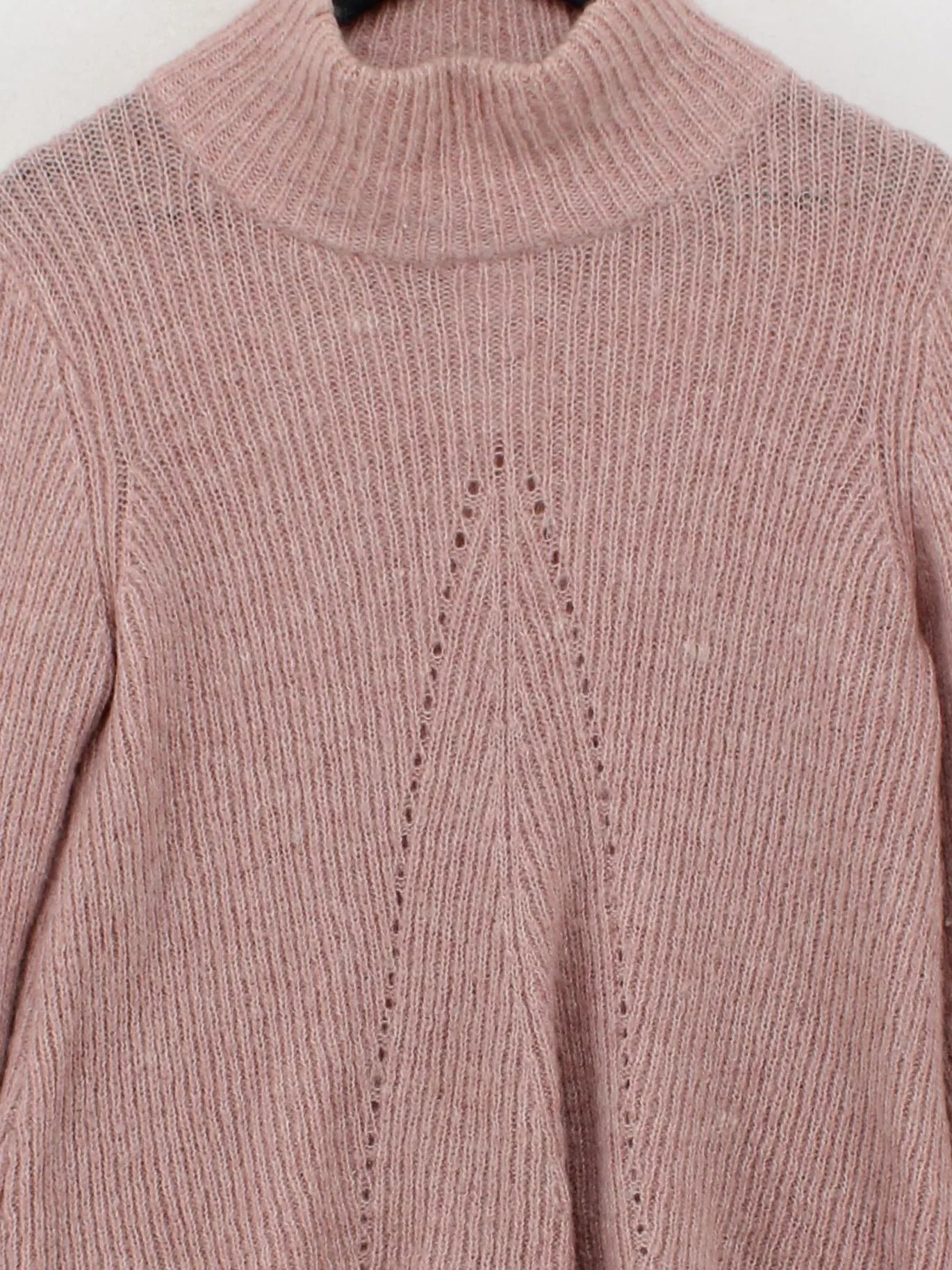 Mint Velvet Women's Jumper UK 8 Pink Mohair with Wool, Nylon, Acrylic Pullover - Image 3