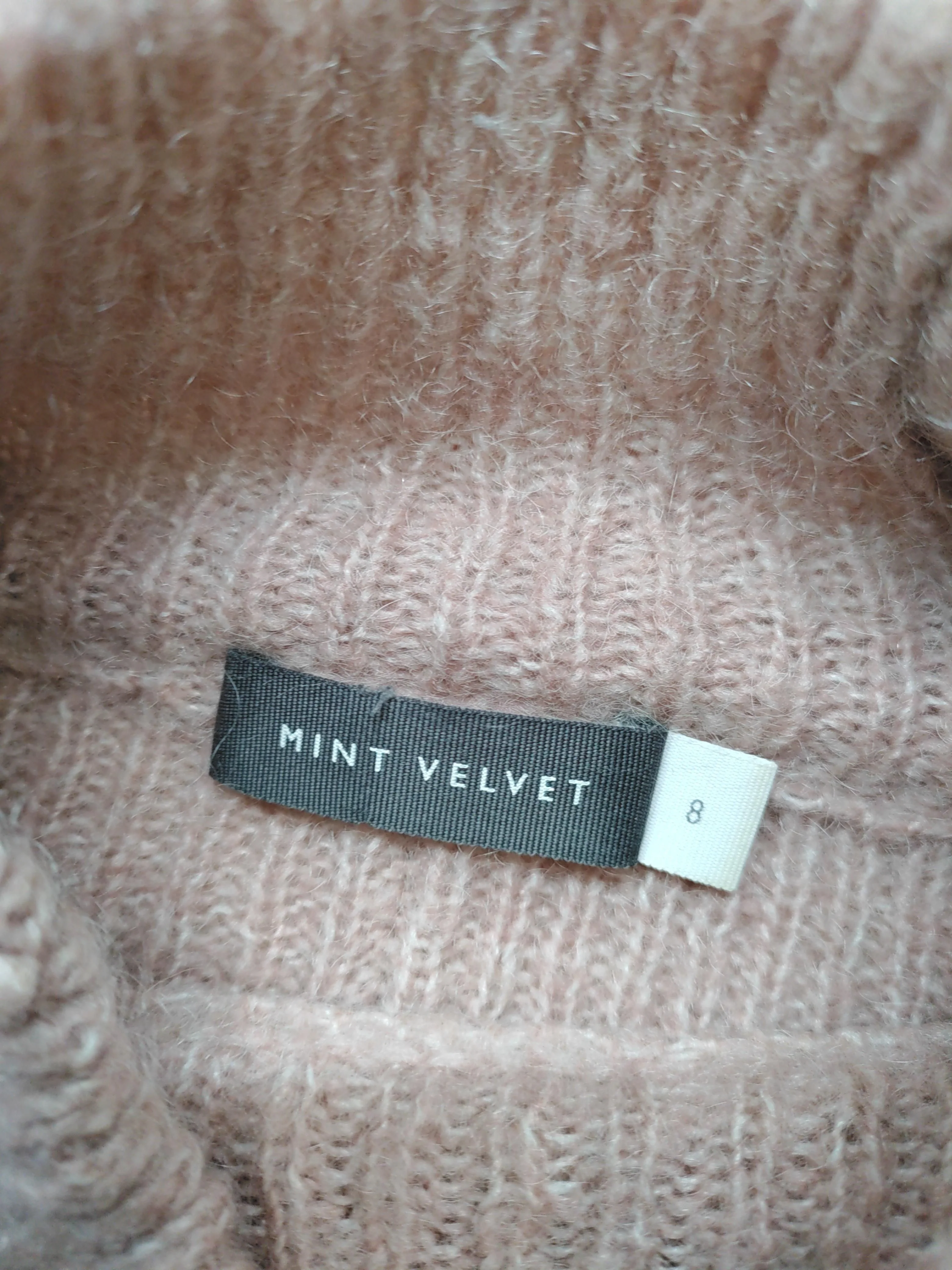 Mint Velvet Women's Jumper UK 8 Pink Mohair with Wool, Nylon, Acrylic Pullover - Image 6