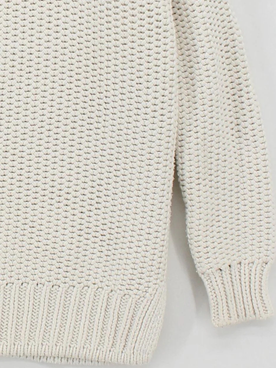 Mint Velvet Women's Jumper XS Cream Cotton with Acrylic Roll Neck Pullover - Image 4