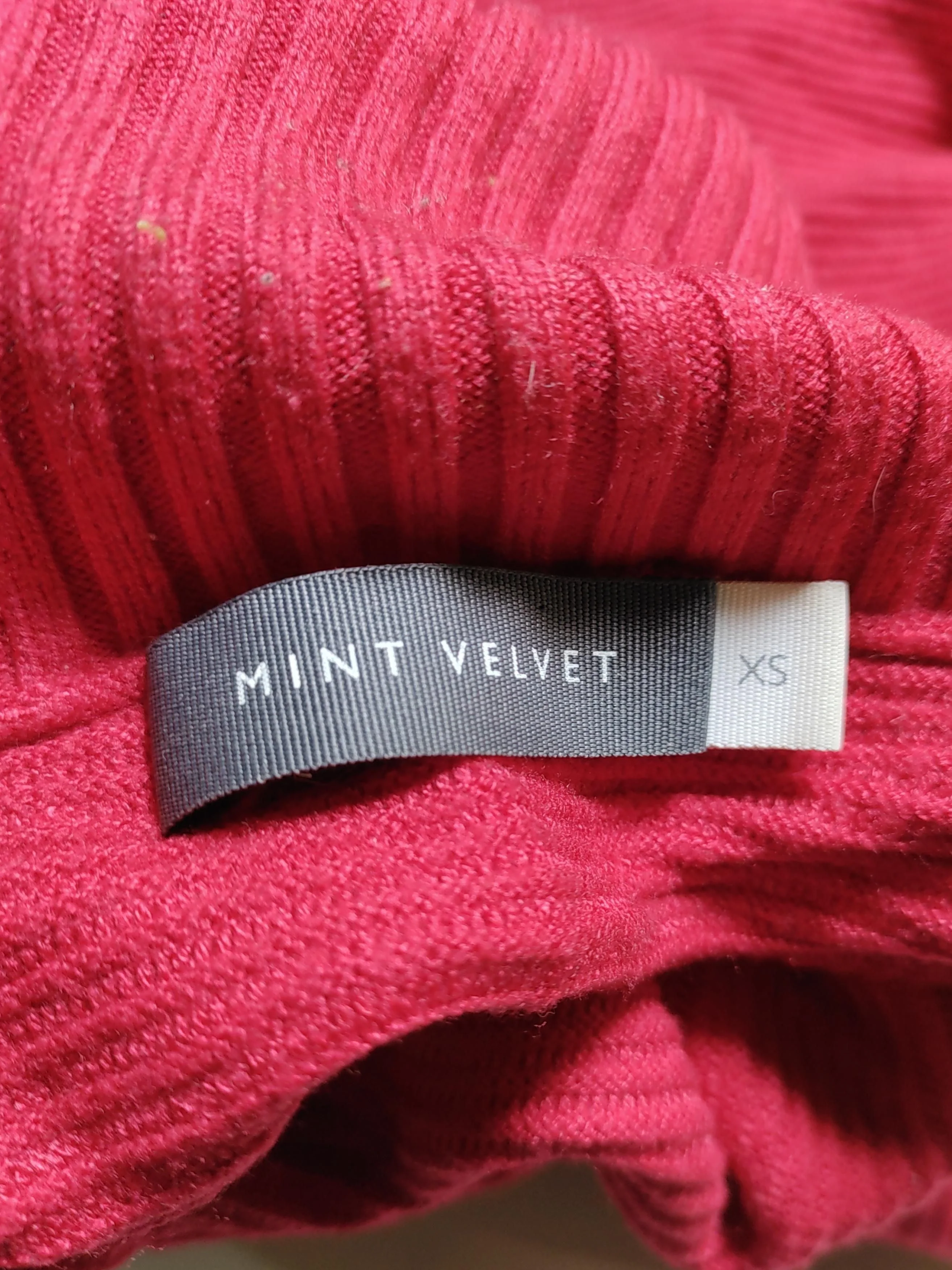 Mint Velvet Women's Jumper XS Red Viscose with Polyamide Roll Neck Pullover - Image 5