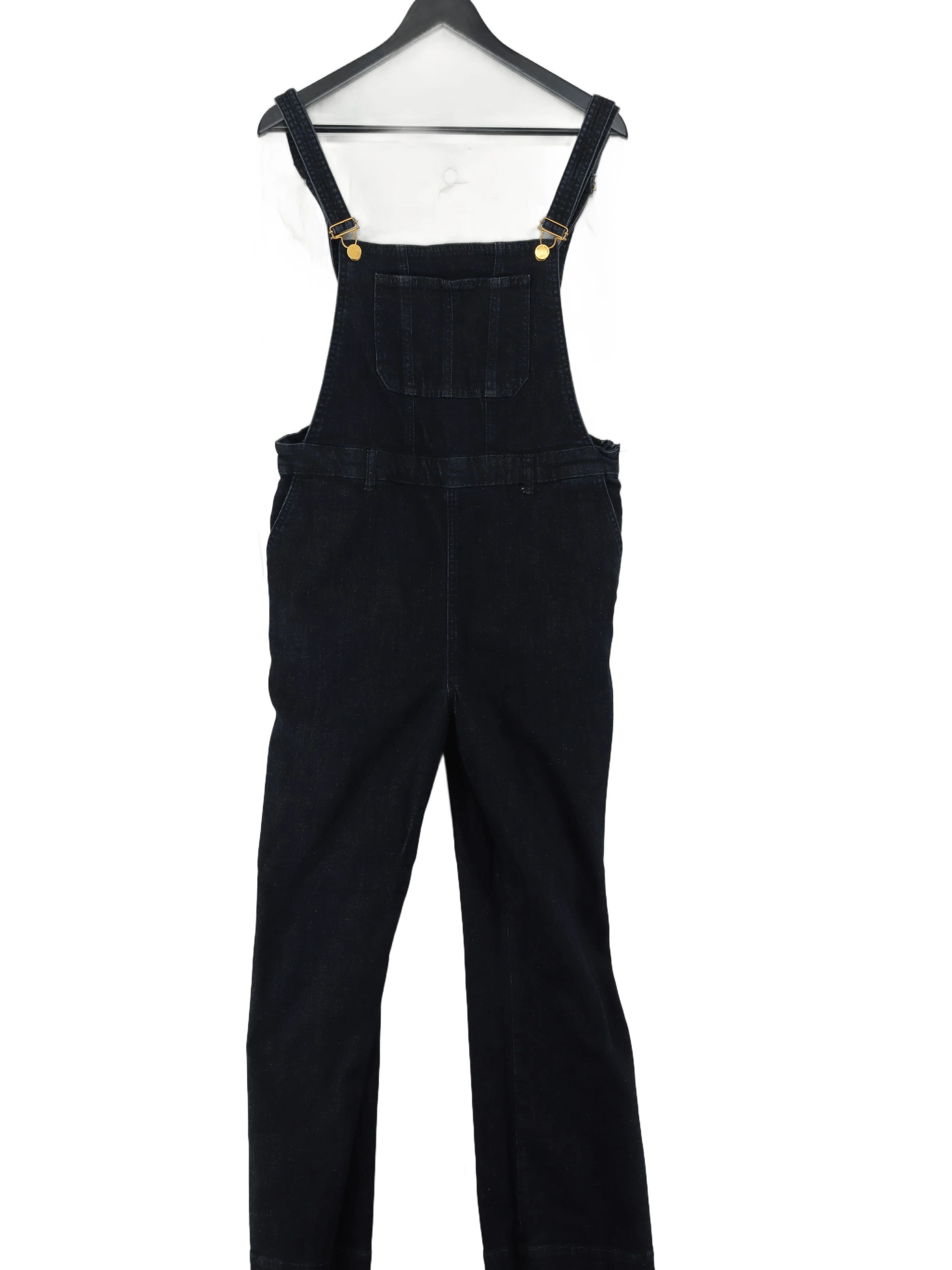 Mint Velvet Women's Jumpsuit UK 14 Blue Cotton with Elastane Straight Jumpsuit