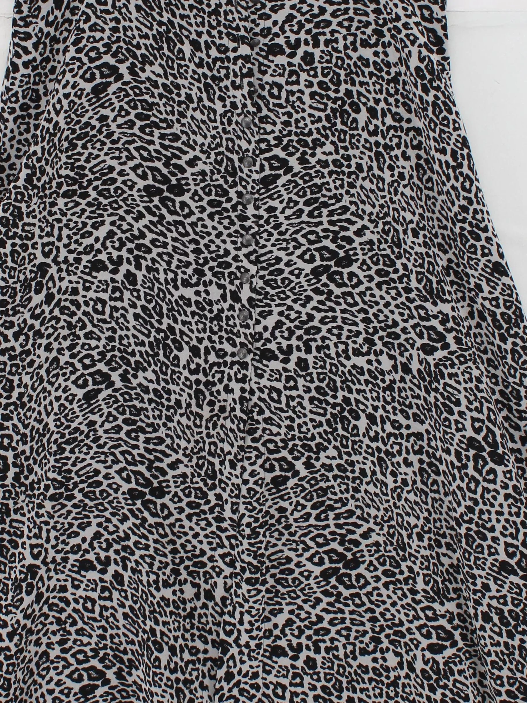 Mint Velvet Women's Maxi Skirt L Grey Animal Print 100% Other Long Maxi - Image 3