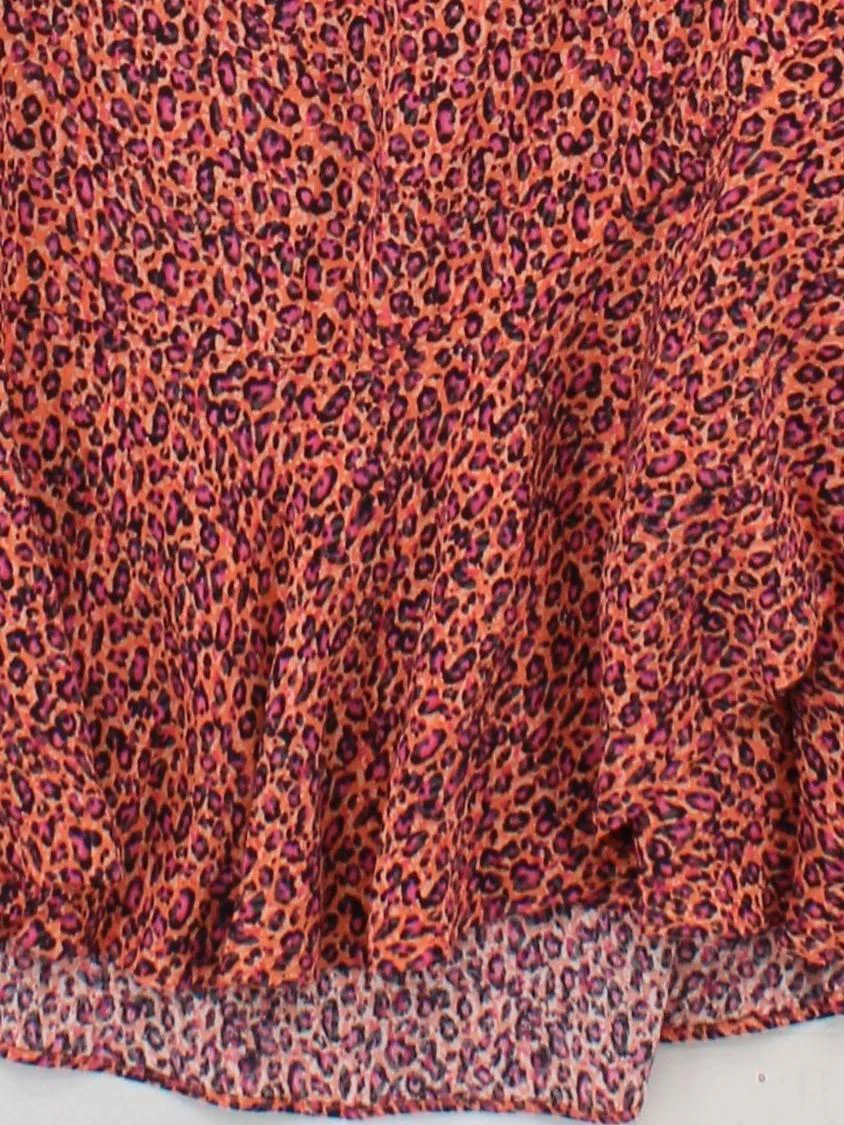 Mint Velvet Women's Midi Skirt UK 14 Orange Viscose with Polyester Wrap - Image 4