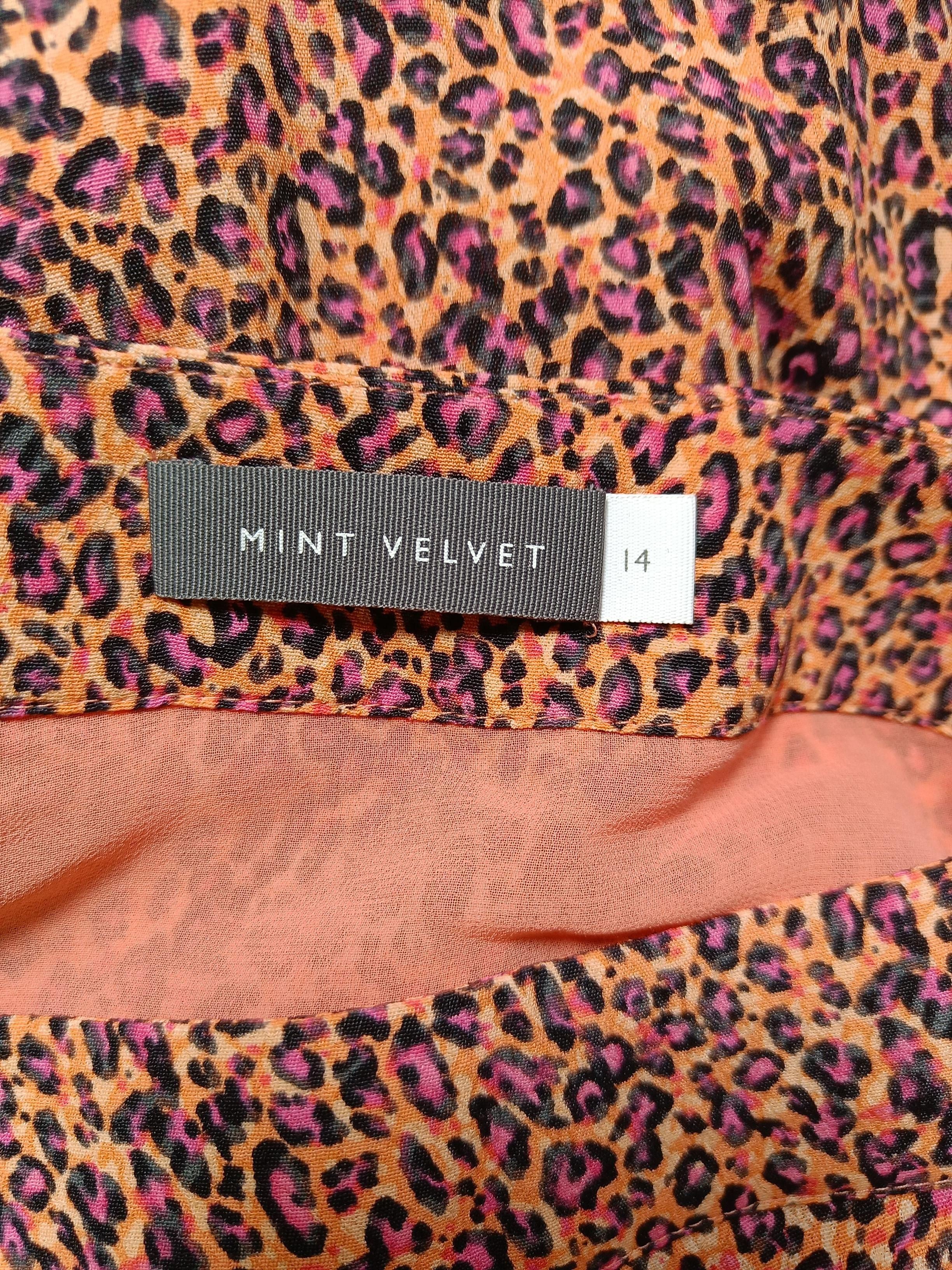 Mint Velvet Women's Midi Skirt UK 14 Orange Viscose with Polyester Wrap - Image 5