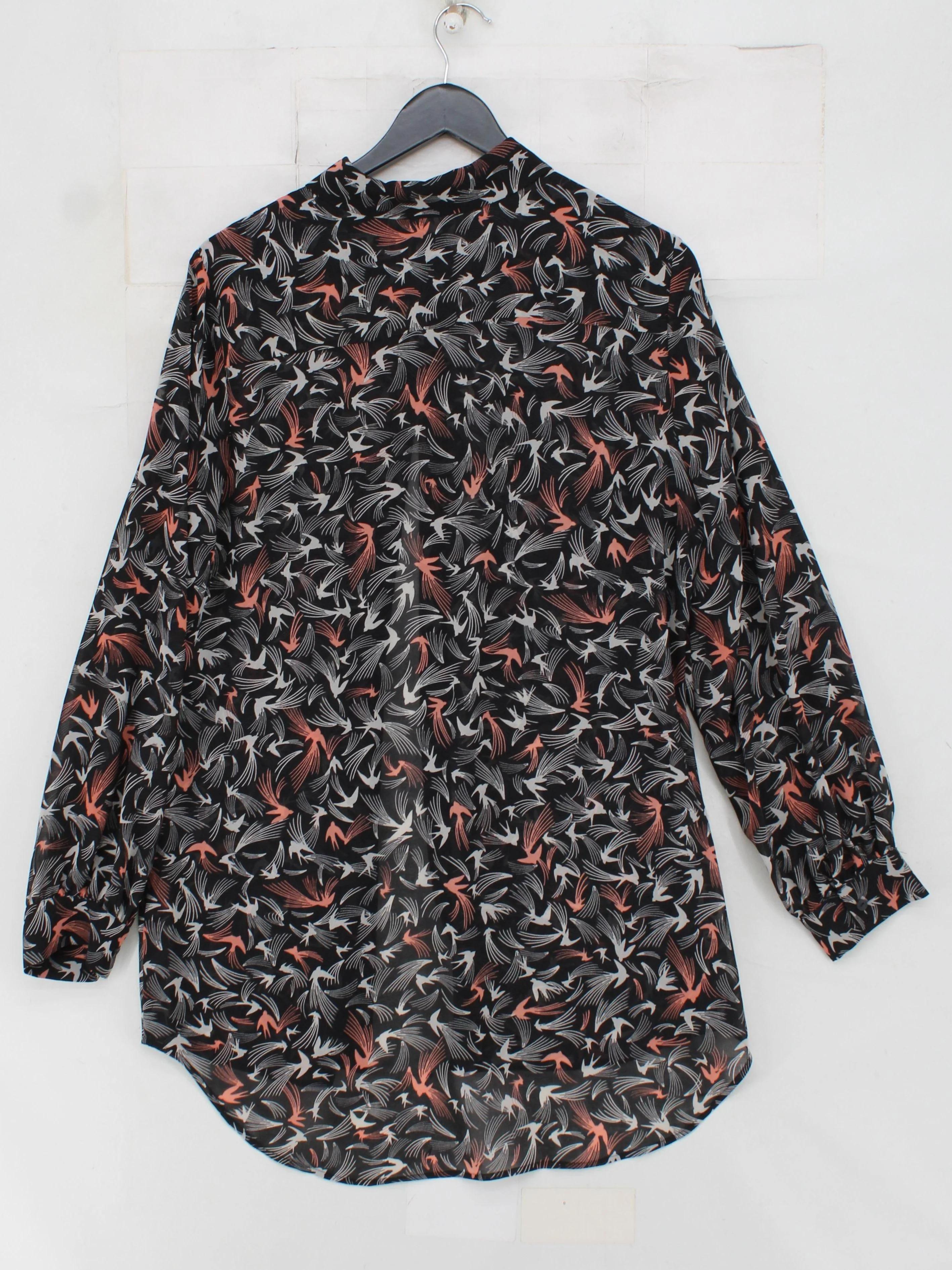 Mint Velvet Women's Shirt L Black 100% Other Long Sleeve Collared Basic - Image 2