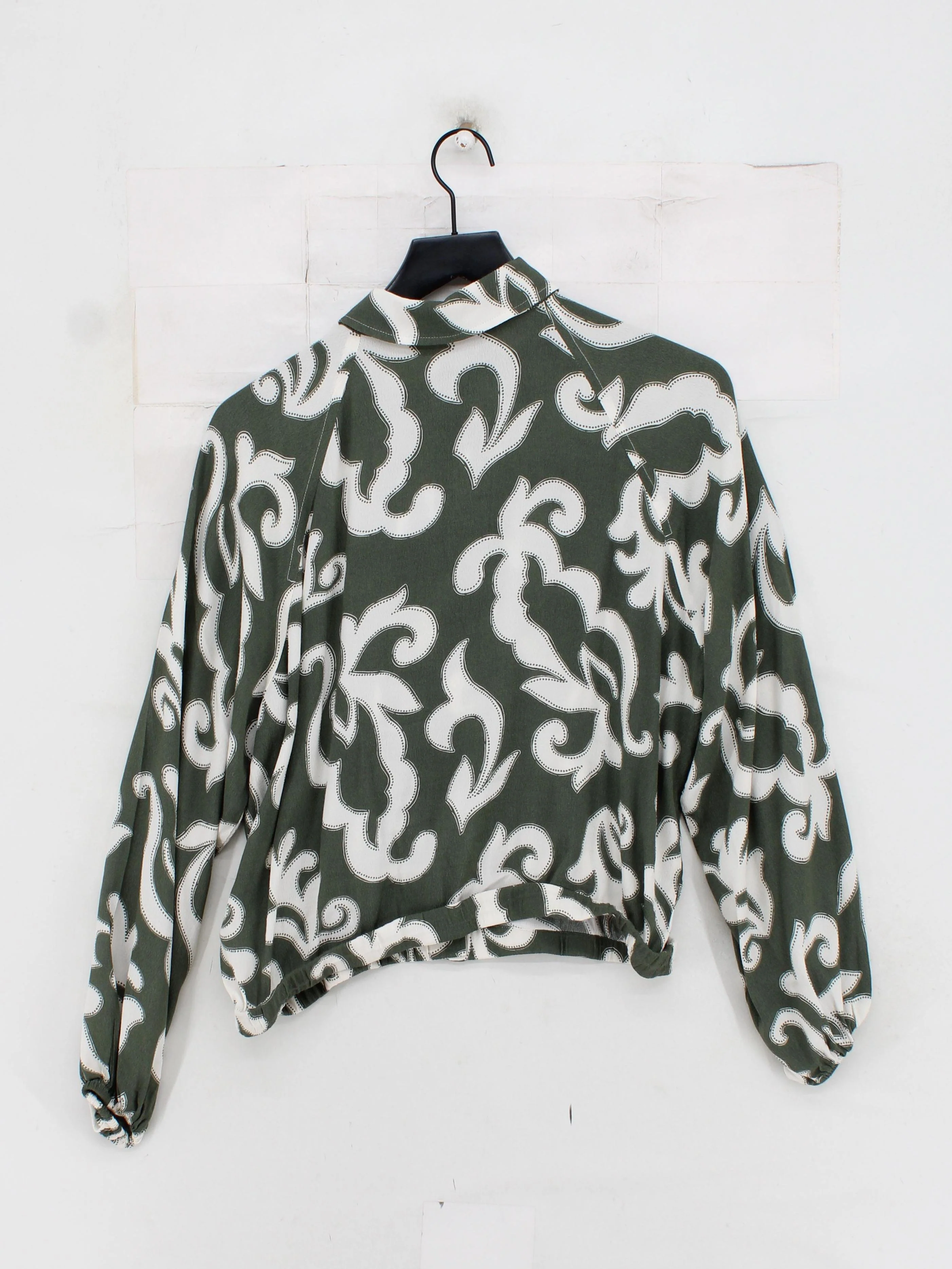 Mint Velvet Women's Shirt L Green 100% Viscose Long Sleeve Collared Basic - Image 2