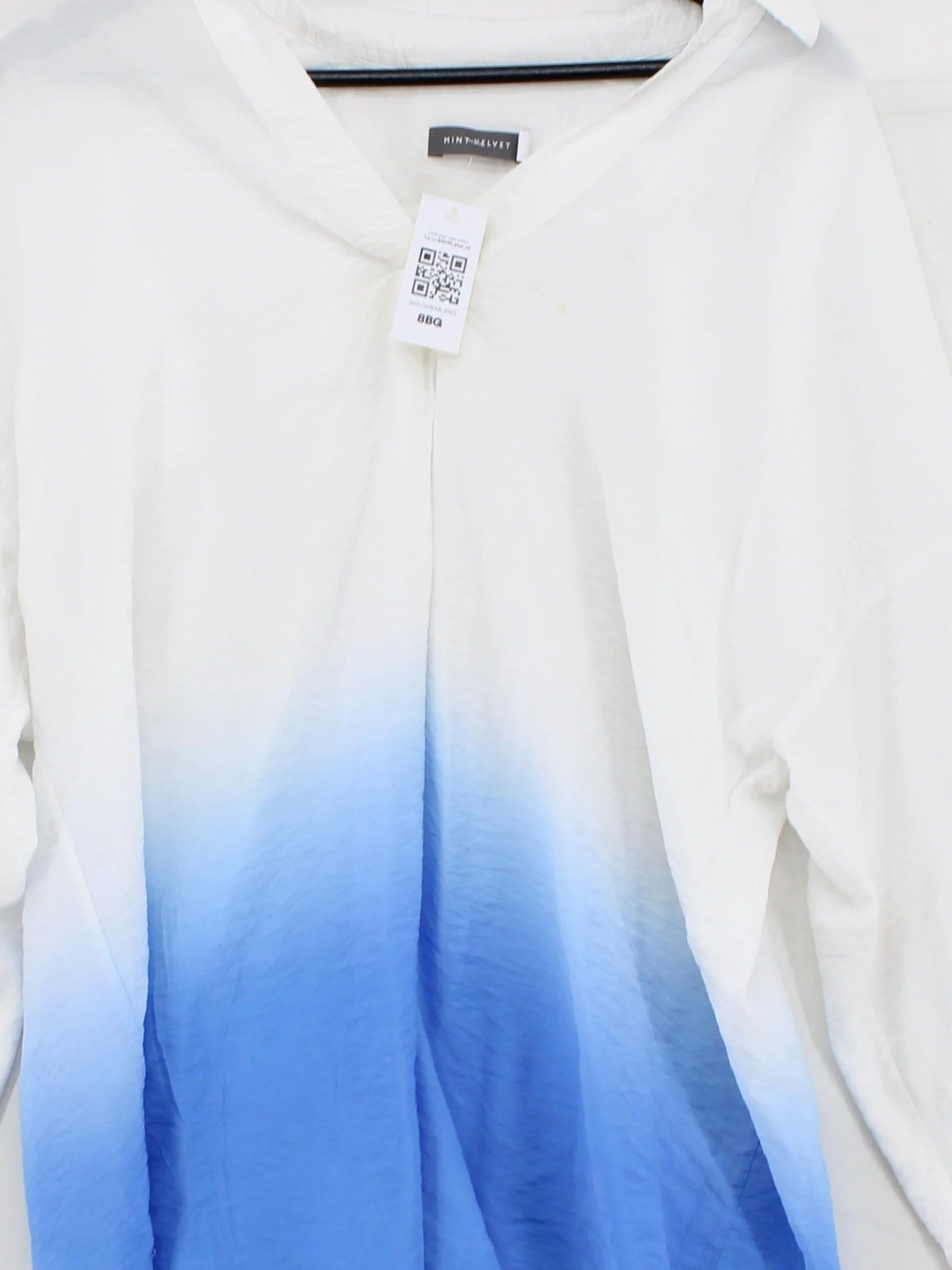 Mint Velvet Women's Shirt L Multi 100% Cotton Long Sleeve V-Neck Basic - Image 3