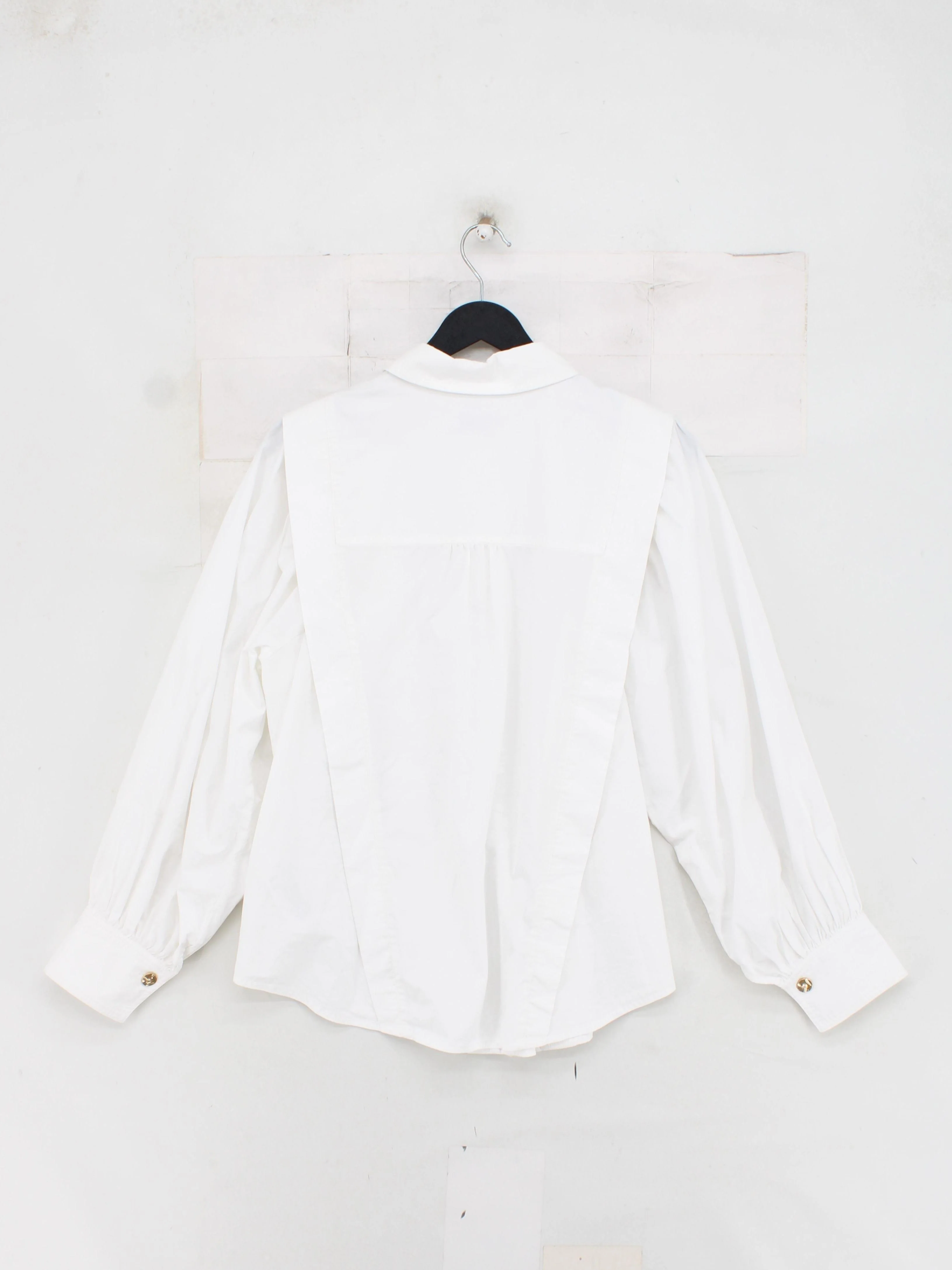 Mint Velvet Women's Shirt M White 100% Cotton Long Sleeve Collared Basic - Image 2