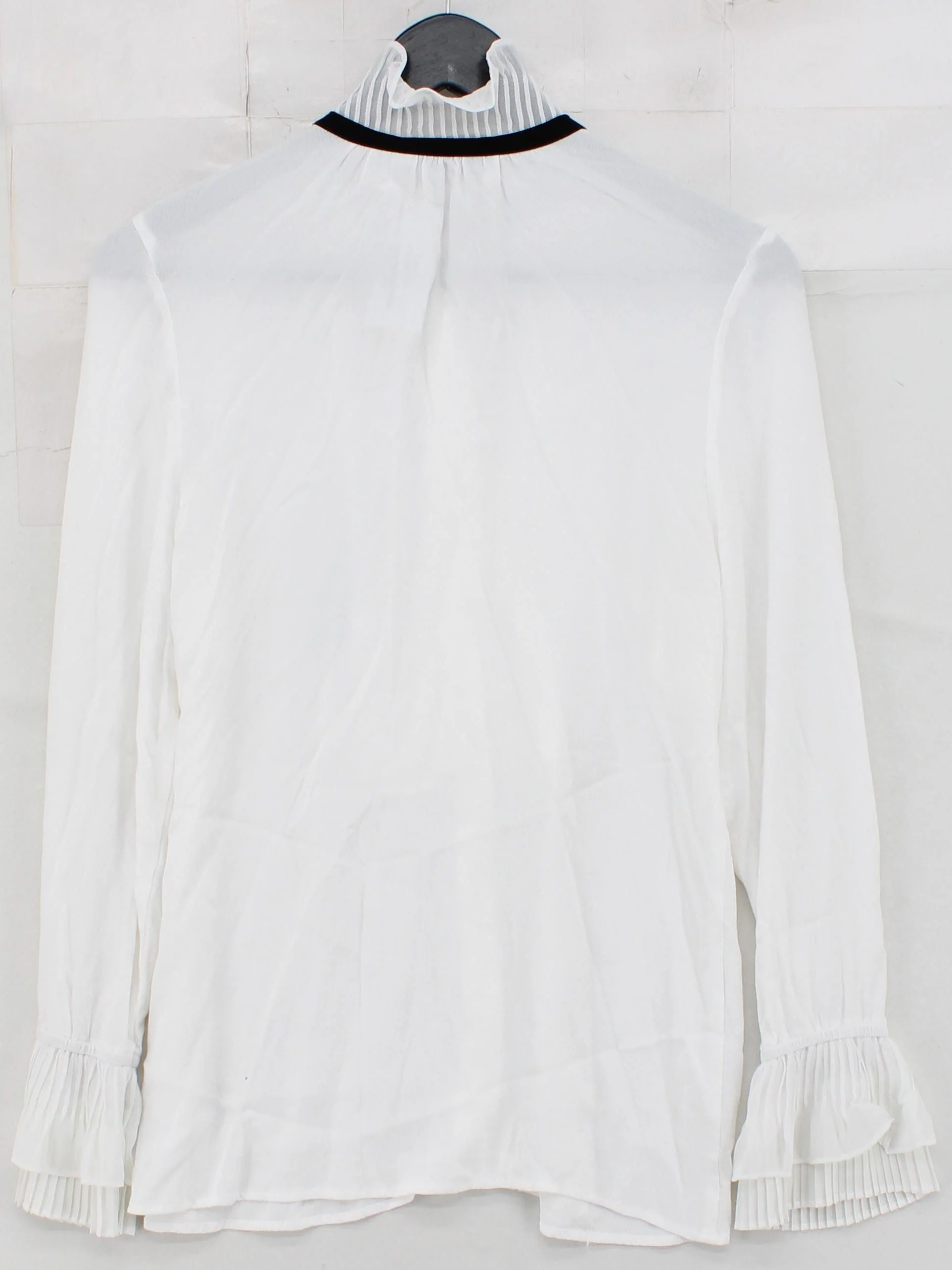 Mint Velvet Women's Shirt M White Viscose with Polyester Basic - Image 2