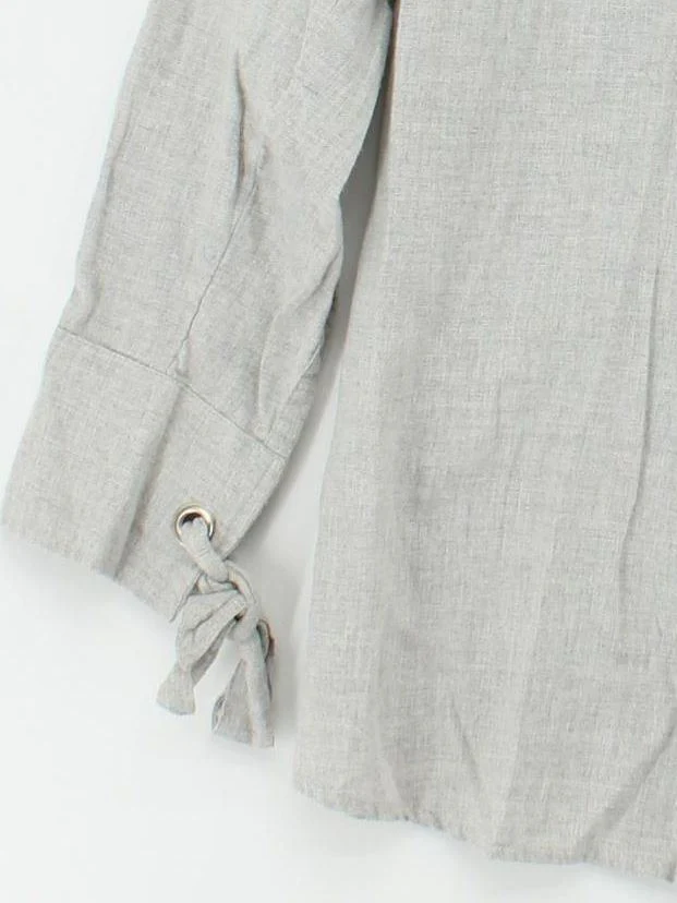 Mint Velvet Women's Shirt UK 14 Grey Cotton with Polyester Basic - Image 4