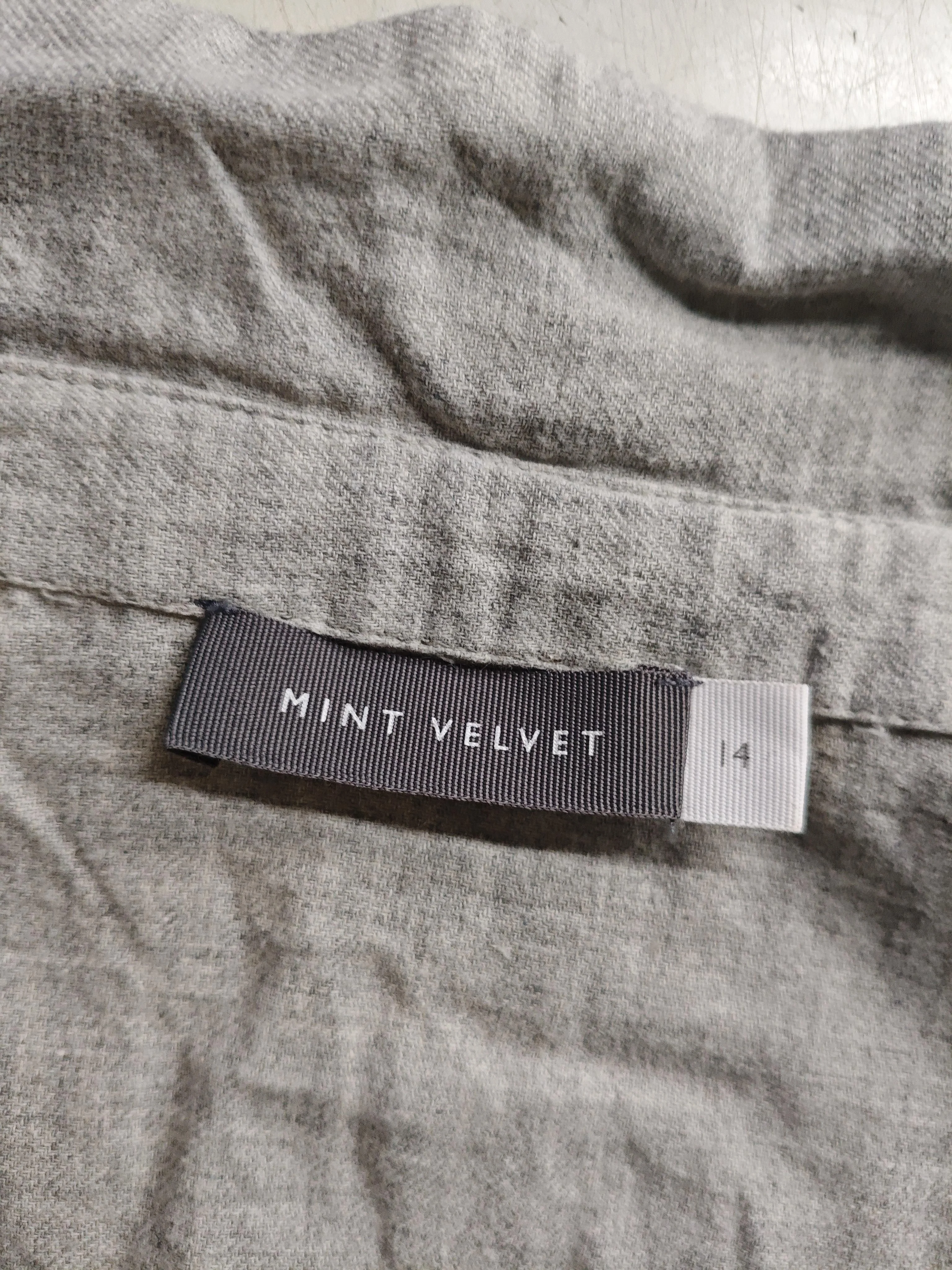 Mint Velvet Women's Shirt UK 14 Grey Cotton with Polyester Basic - Image 5