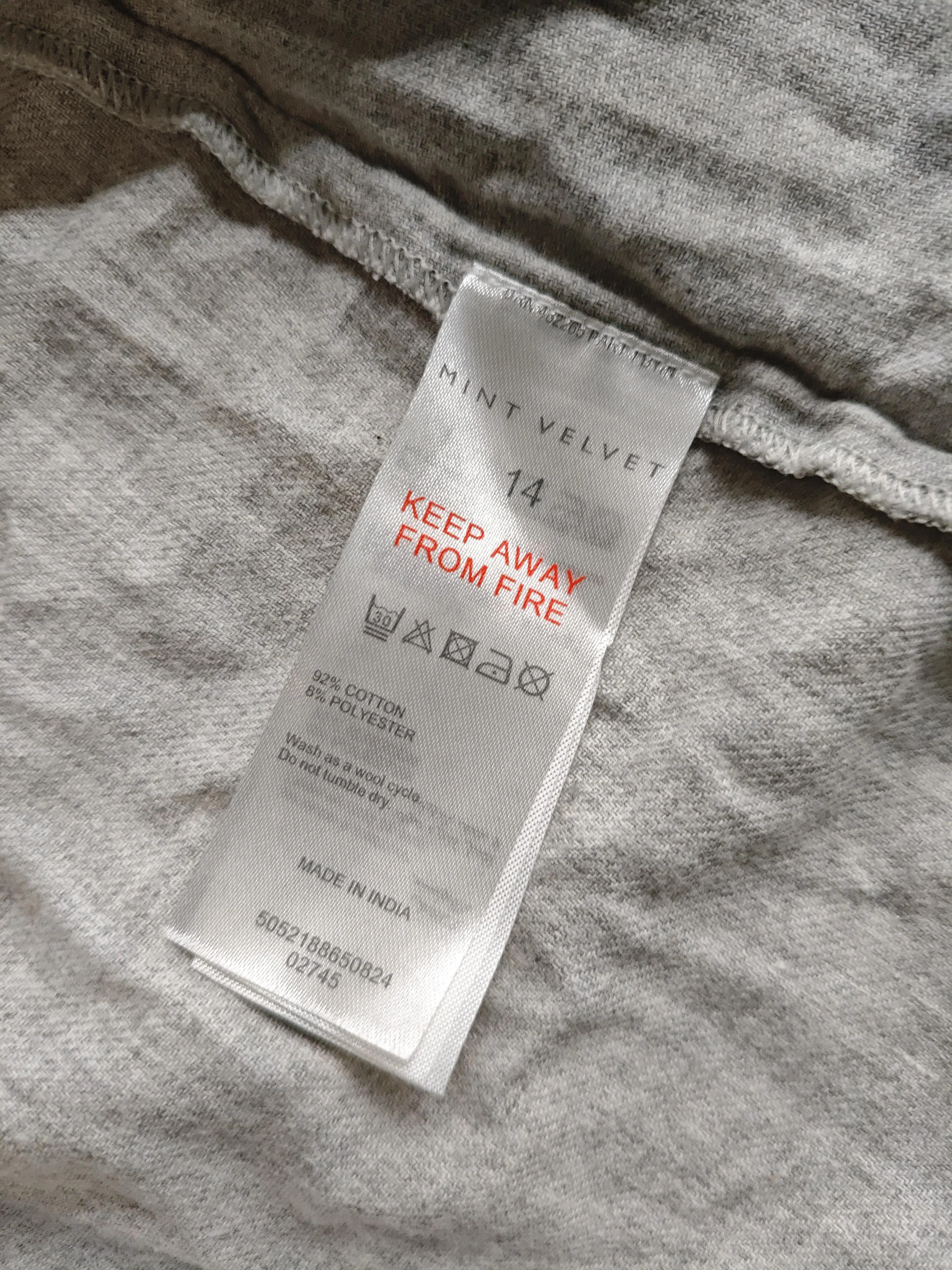 Mint Velvet Women's Shirt UK 14 Grey Cotton with Polyester Basic - Image 6