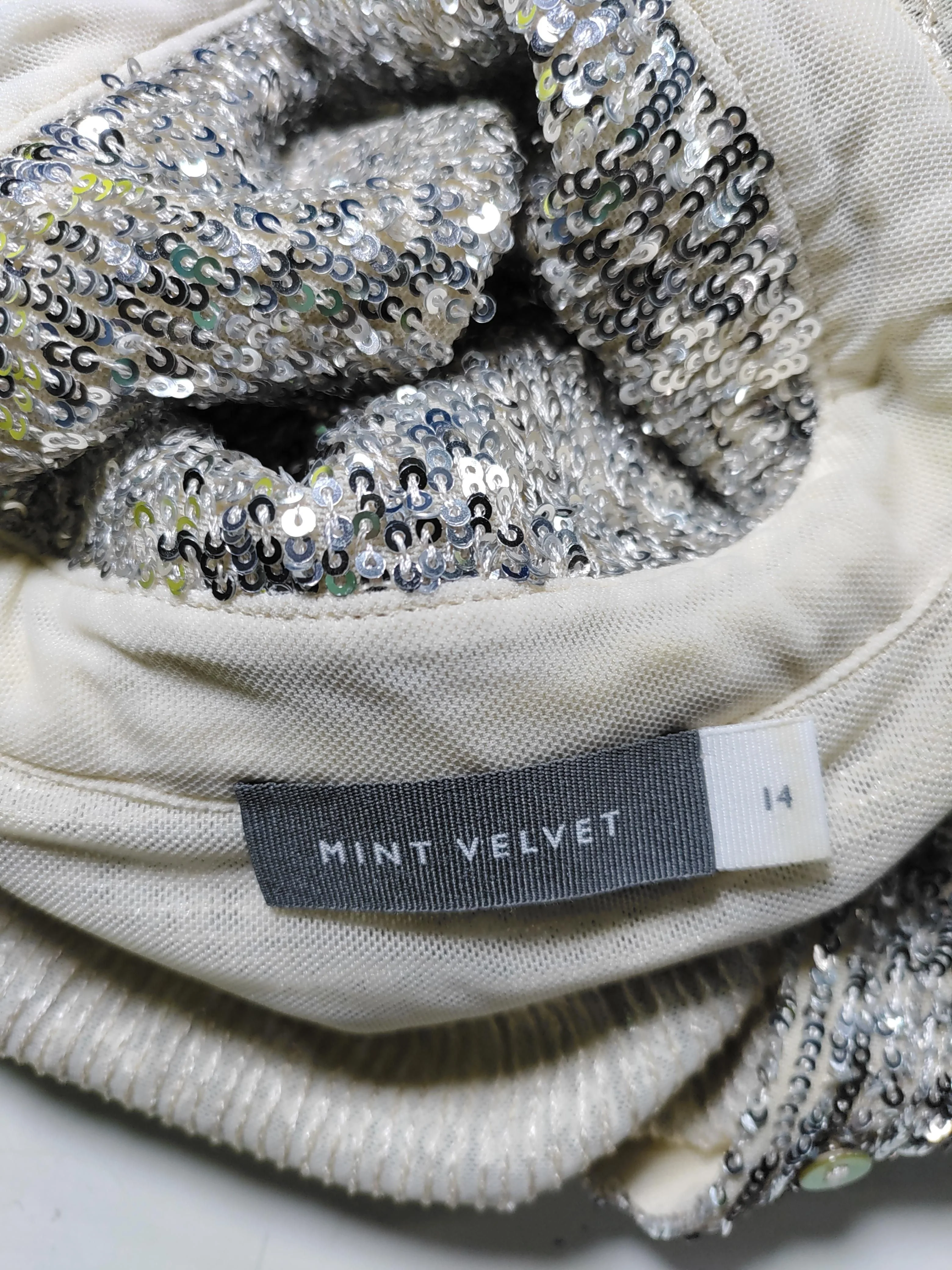 Mint Velvet Women's Shirt UK 14 Silver Polyamide with Elastane Basic - Image 5