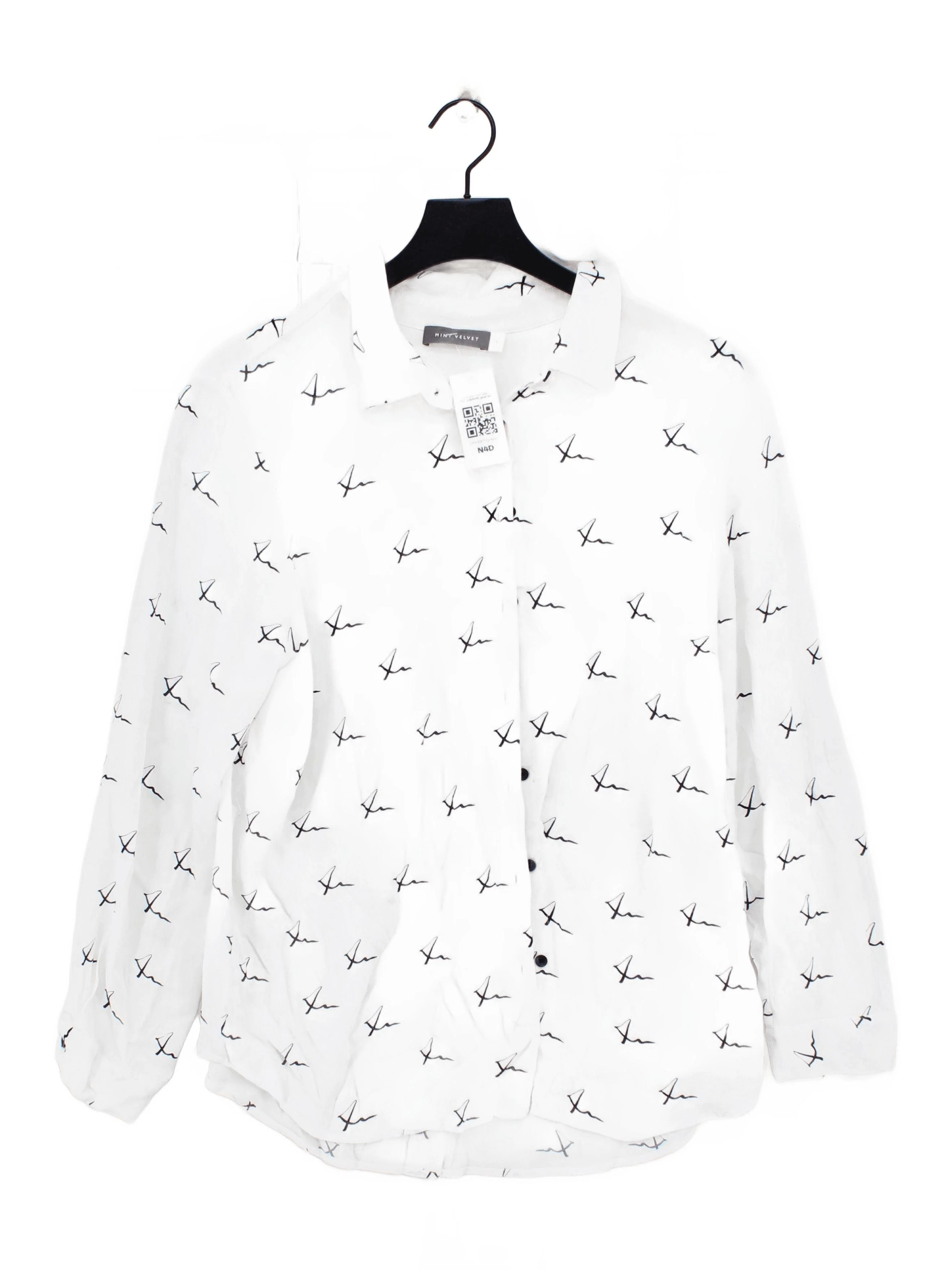 Mint Velvet Women's Shirt UK 16 White 100% Other Basic