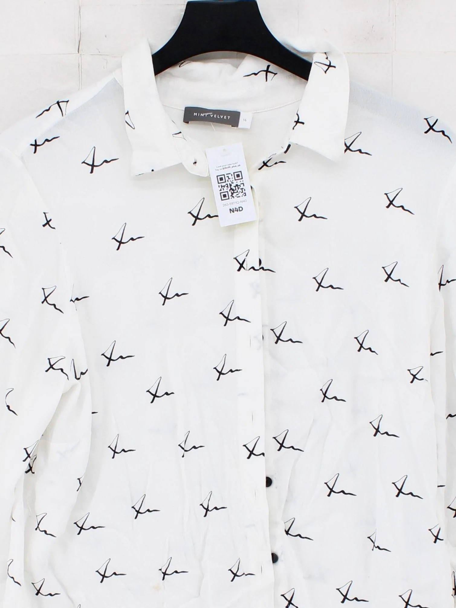 Mint Velvet Women's Shirt UK 16 White 100% Other Basic - Image 3
