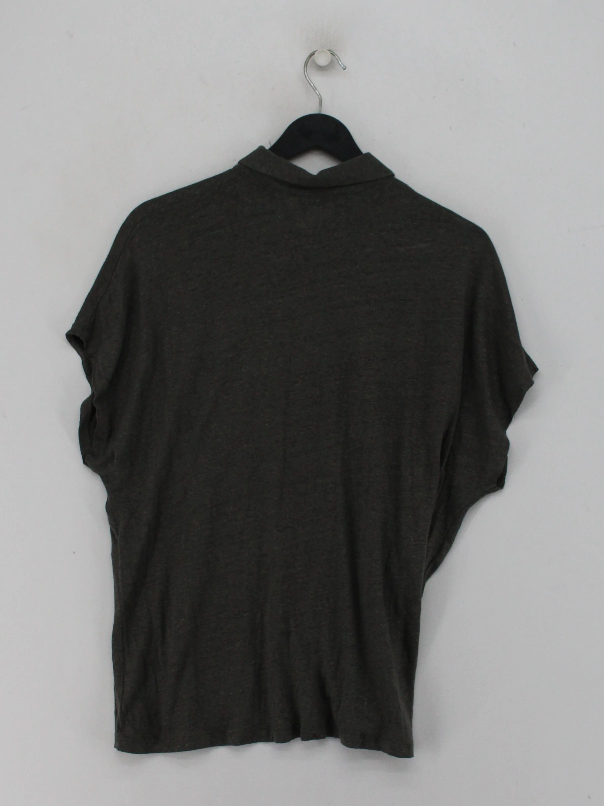 Mint Velvet Women's Shirt XL Grey 100% Linen Short Sleeve Collared Basic - Image 2