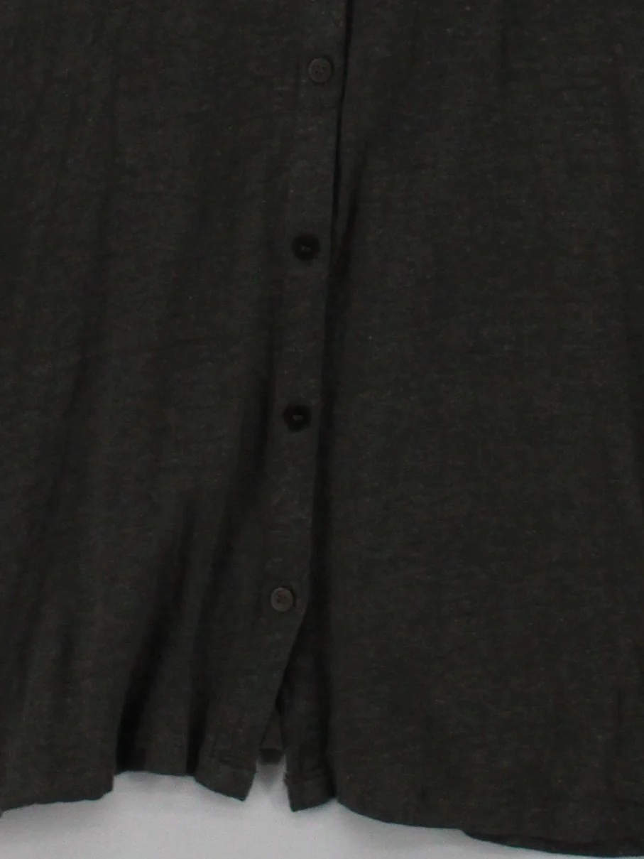 Mint Velvet Women's Shirt XL Grey 100% Linen Short Sleeve Collared Basic - Image 4