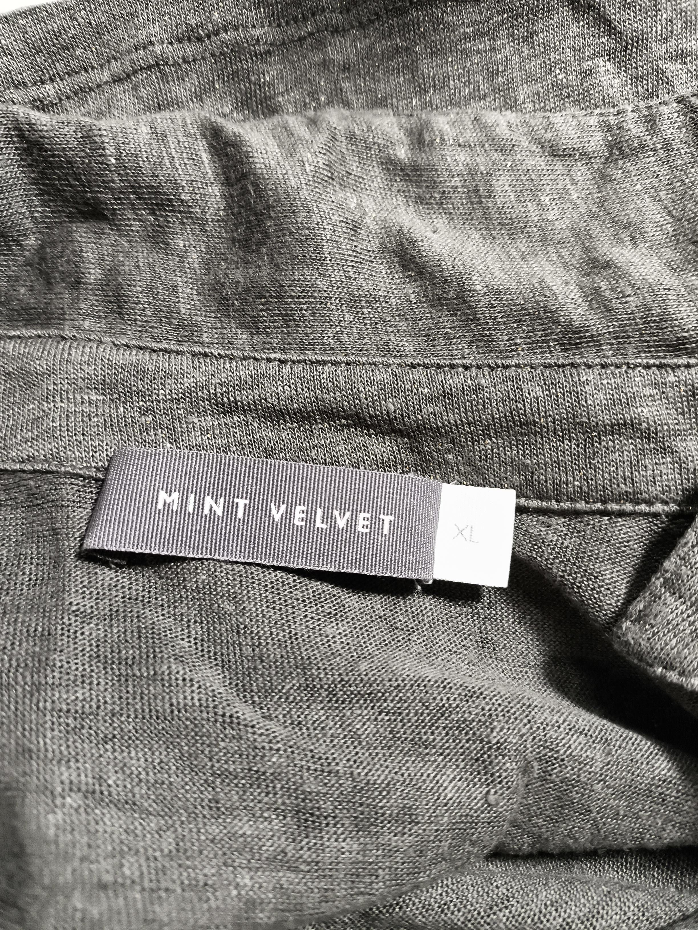 Mint Velvet Women's Shirt XL Grey 100% Linen Short Sleeve Collared Basic - Image 5