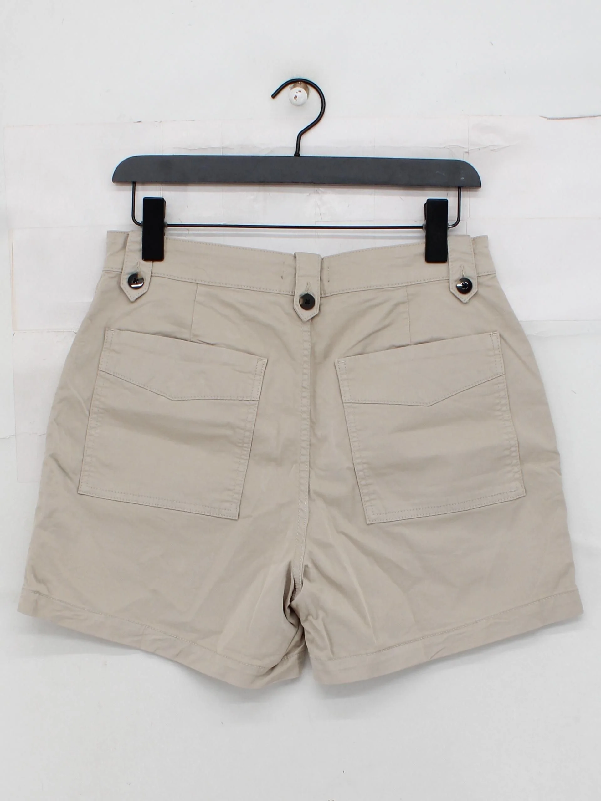 Mint Velvet Women's Shorts UK 12 Cream Cotton with Elastane Cargo - Image 2