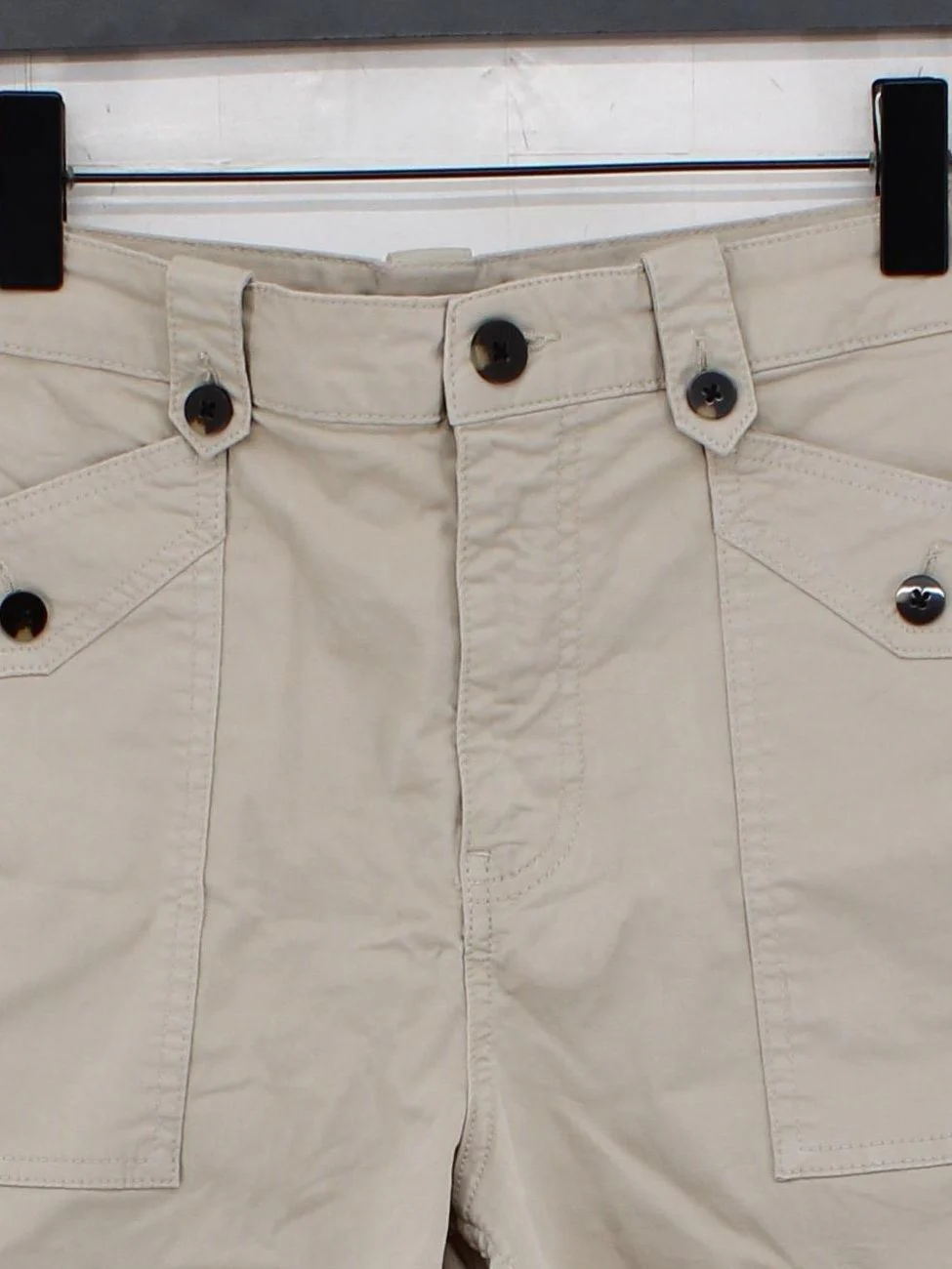 Mint Velvet Women's Shorts UK 12 Cream Cotton with Elastane Cargo - Image 3