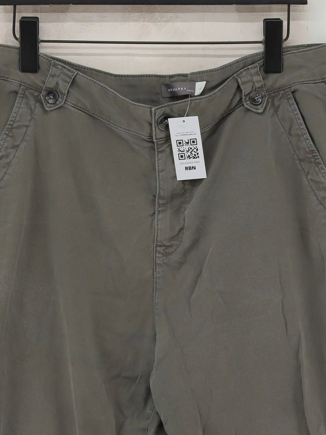 Mint Velvet Women's Sports Bottoms UK 16 Green Cotton with Elastane Sweatpants - Image 3