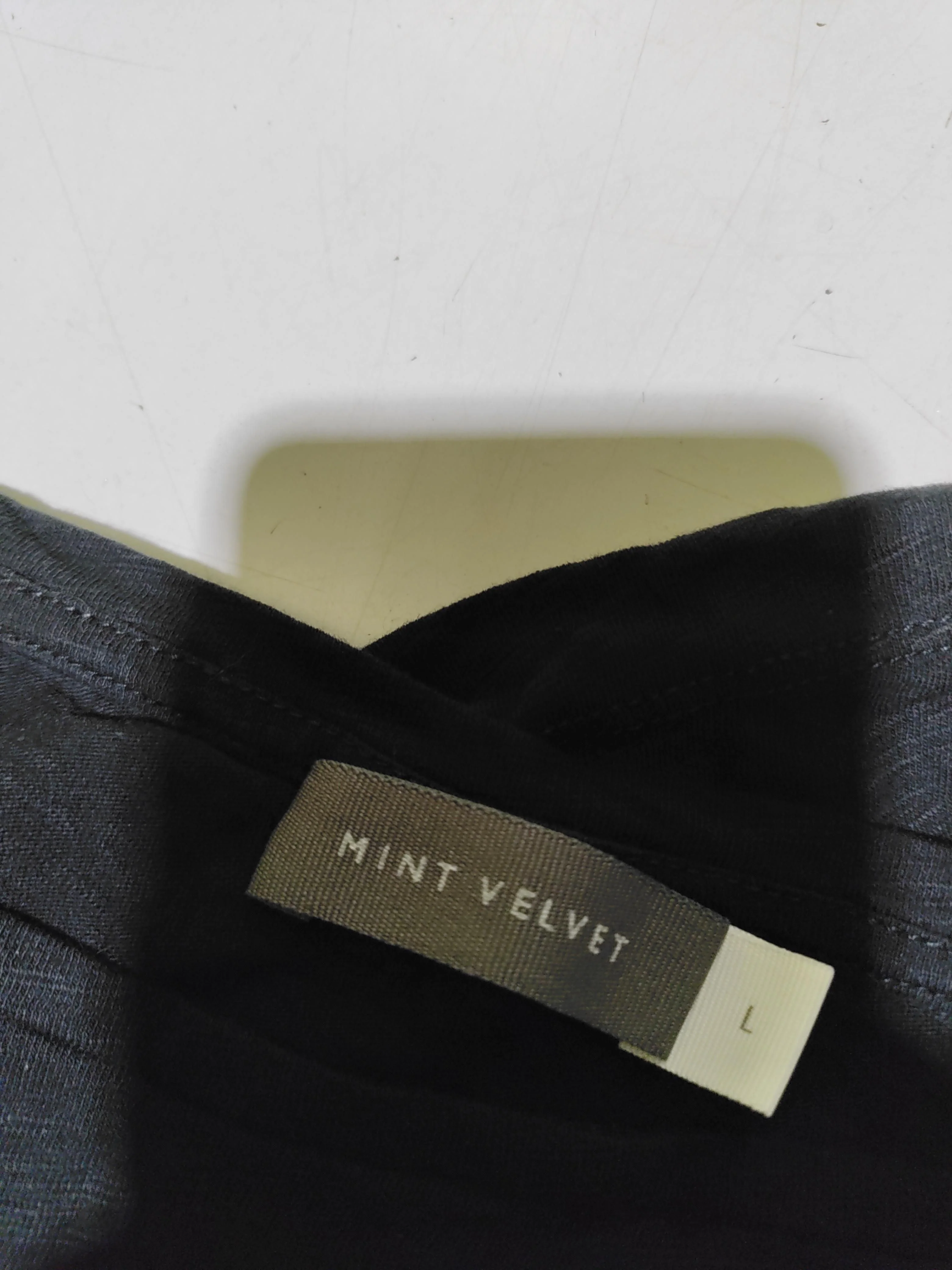 Mint Velvet Women's T-Shirt L Black 100% Cotton Basic - Image 5