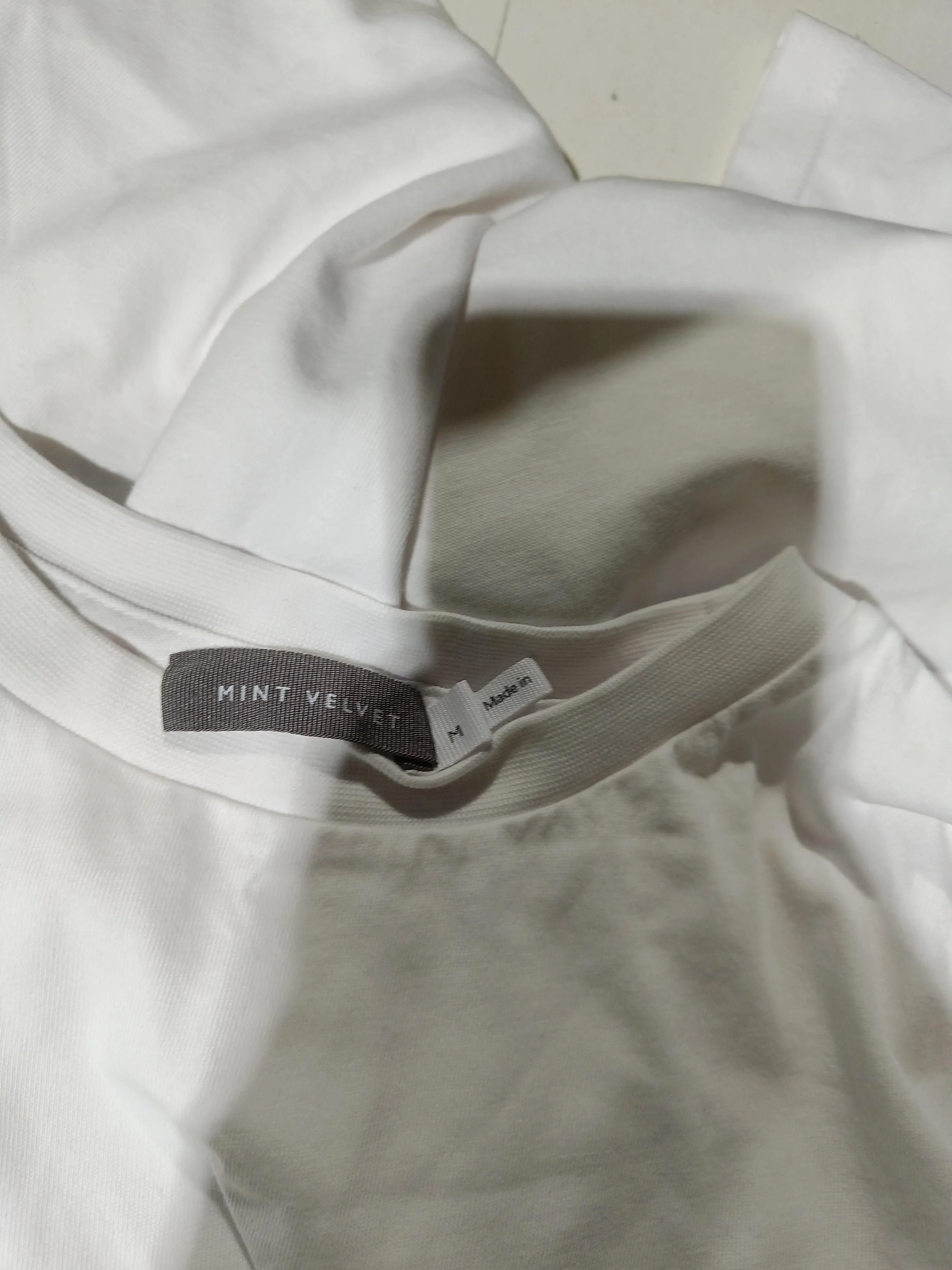 Mint Velvet Women's T-Shirt M White 100% Cotton Basic - Image 6