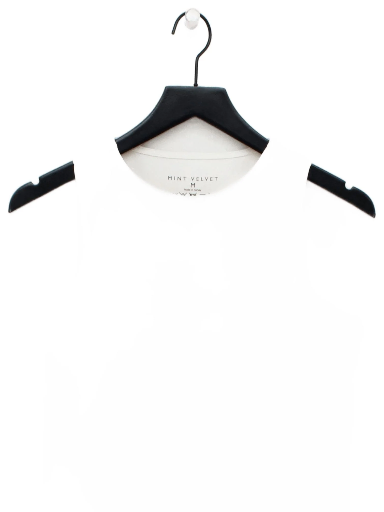 Mint Velvet Women's T-Shirt M White Polyamide with Elastane Basic