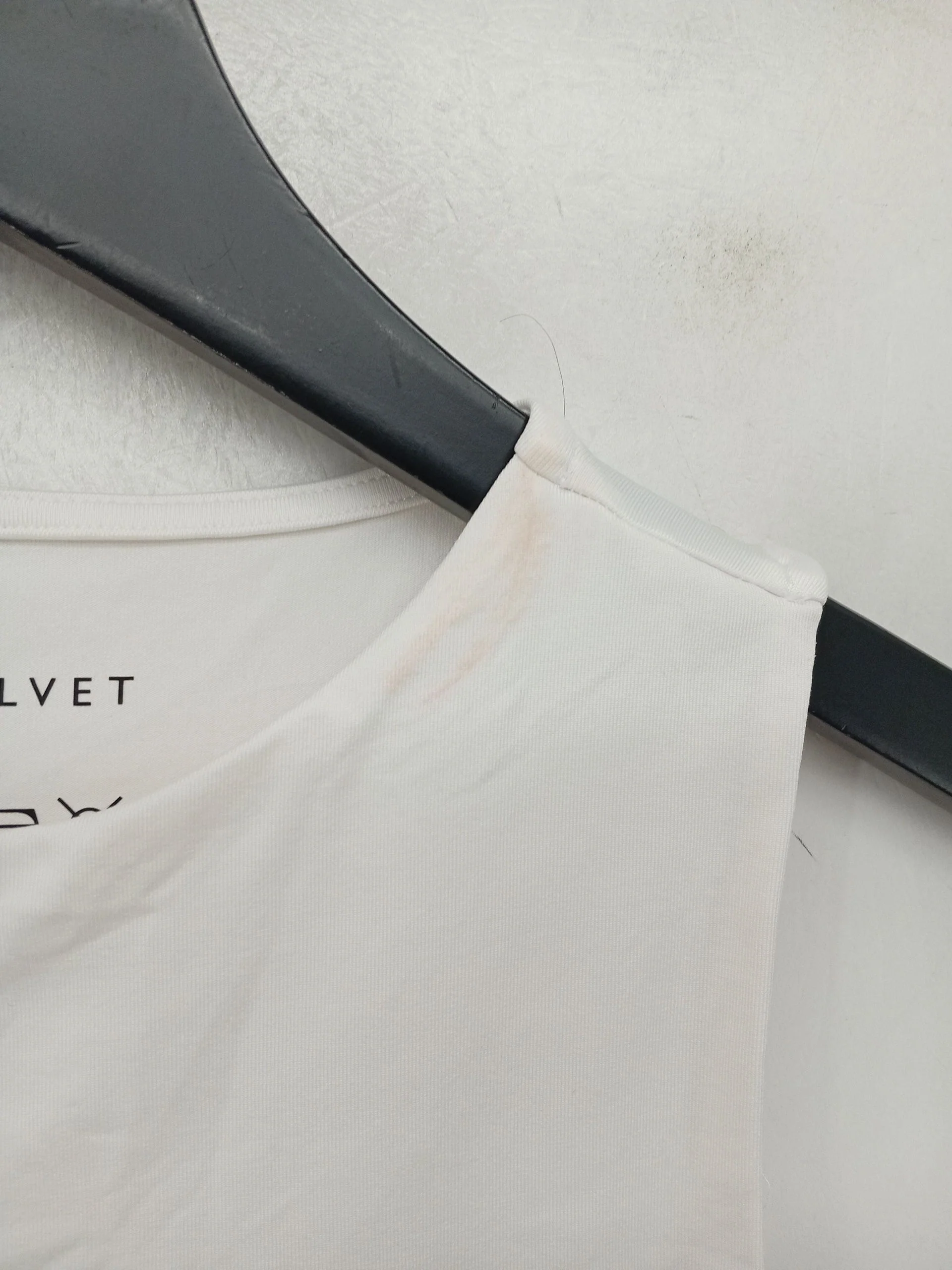 Mint Velvet Women's T-Shirt M White Polyamide with Elastane Basic - Image 5