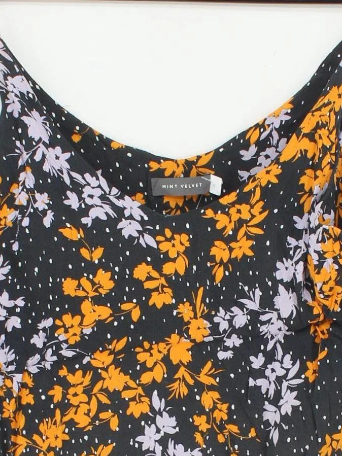Mint Velvet Women's T-Shirt S Black 100% Viscose Camisole - Image 3