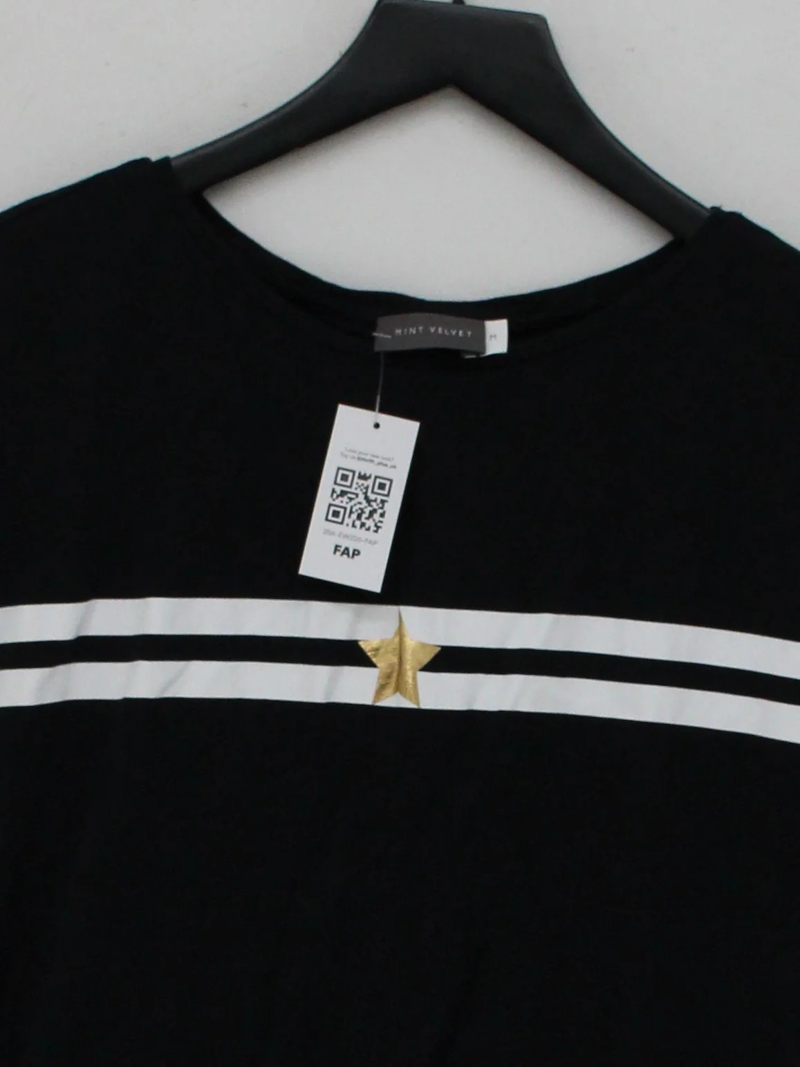 Mint Velvet Women's T-Shirt UK 10 Black 100% Cotton Basic - Image 3