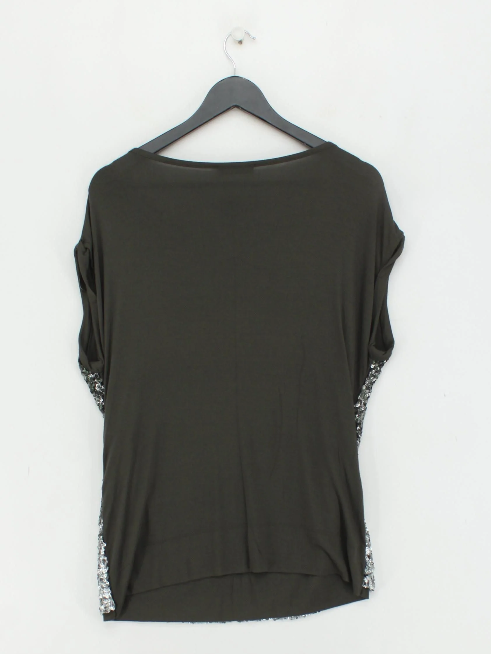 Mint Velvet Women's T-Shirt UK 14 Grey Polyamide with Viscose, Elastane Basic - Image 2
