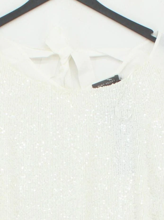 Mint Velvet Women's T-Shirt UK 14 White Polyamide New with tags - Image 3