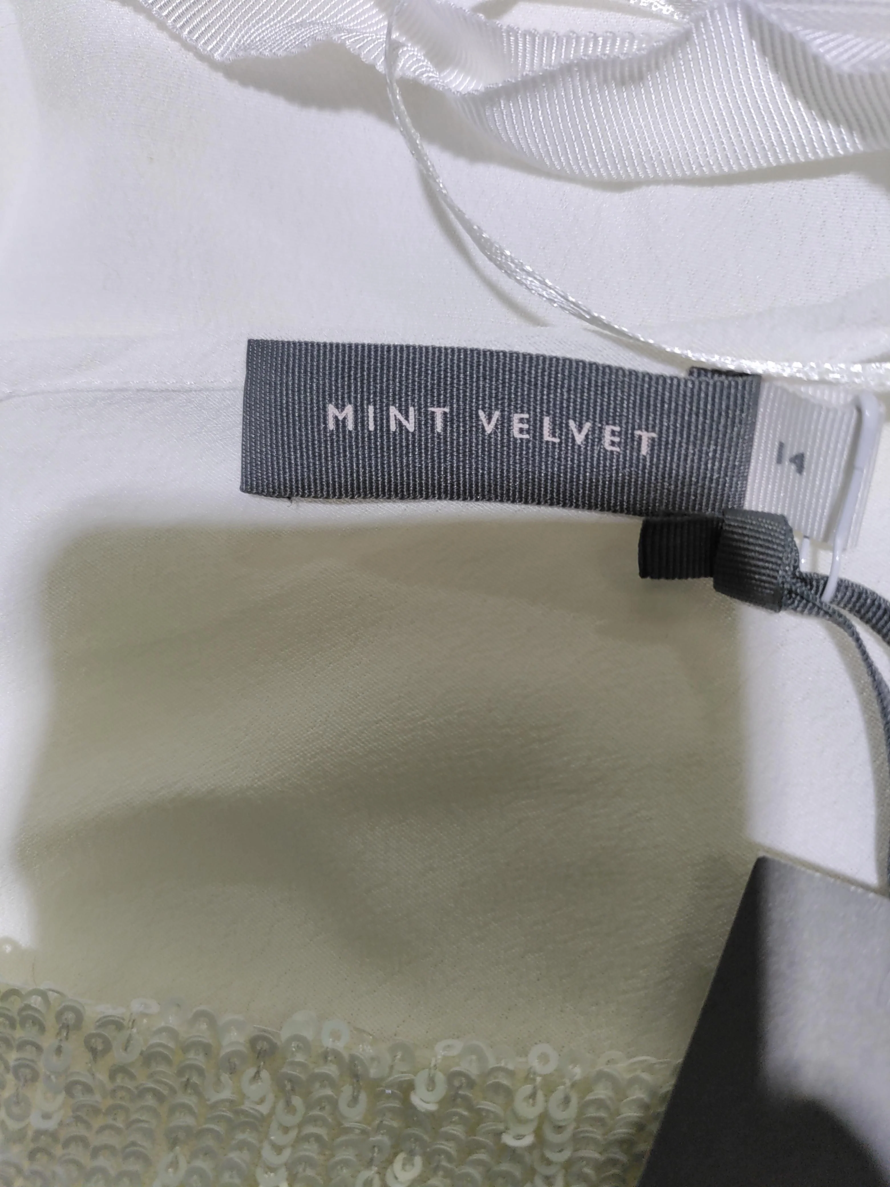 Mint Velvet Women's T-Shirt UK 14 White Polyamide New with tags - Image 6