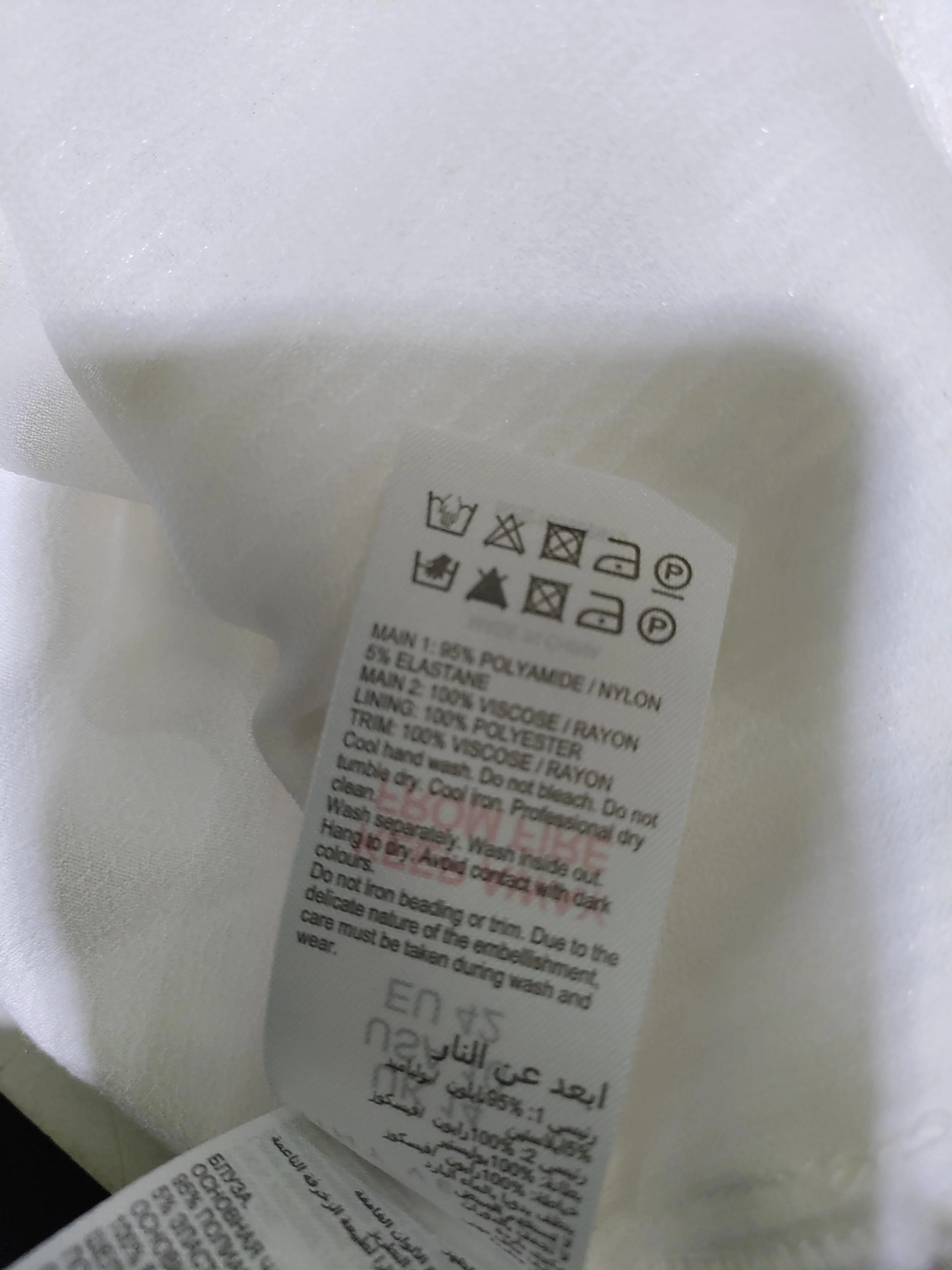 Mint Velvet Women's T-Shirt UK 14 White Polyamide New with tags - Image 7