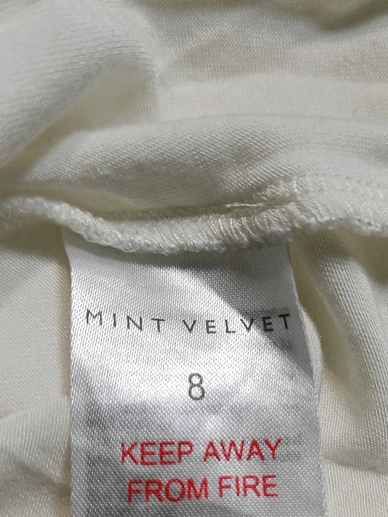 Mint Velvet Women's T-Shirt UK 8 White Viscose with Elastane Camisole - Image 6