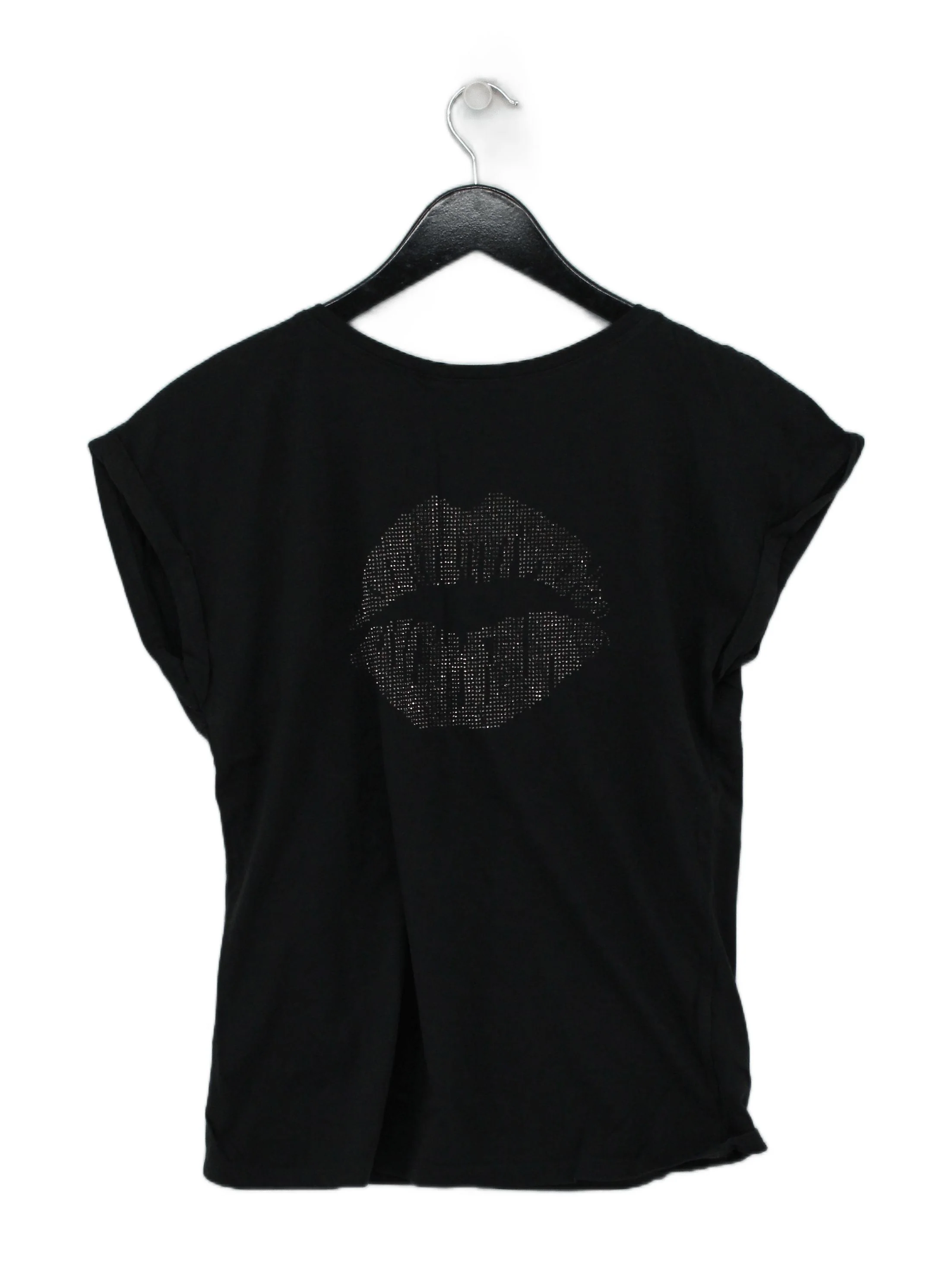 Mint Velvet Women's T-Shirt XS Black 100% Cotton Basic