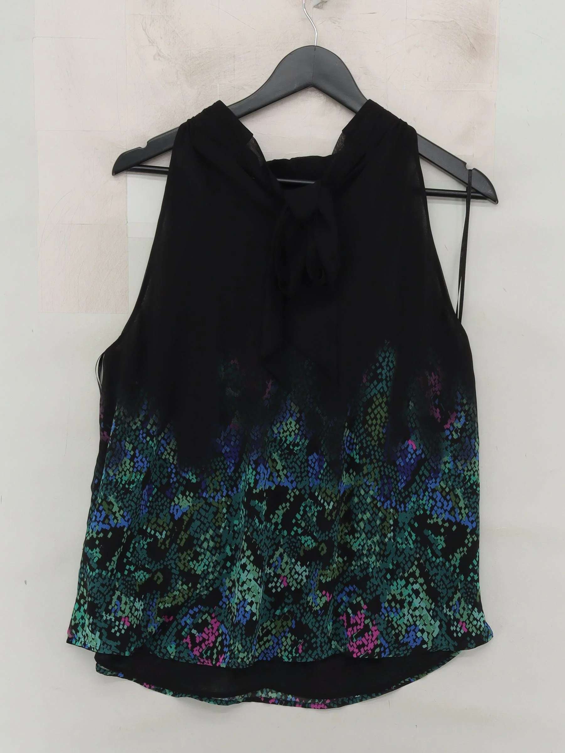 Mint Velvet Women's Top L Black 100% Polyester Sleeveless High Neck Basic - Image 2