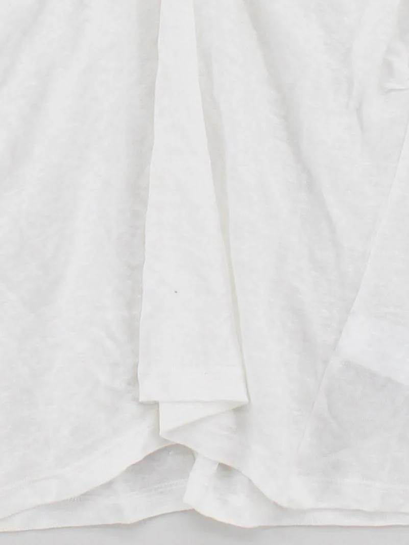 Mint Velvet Women's Top L White 100% Linen Short Sleeve Round Neck Basic - Image 4