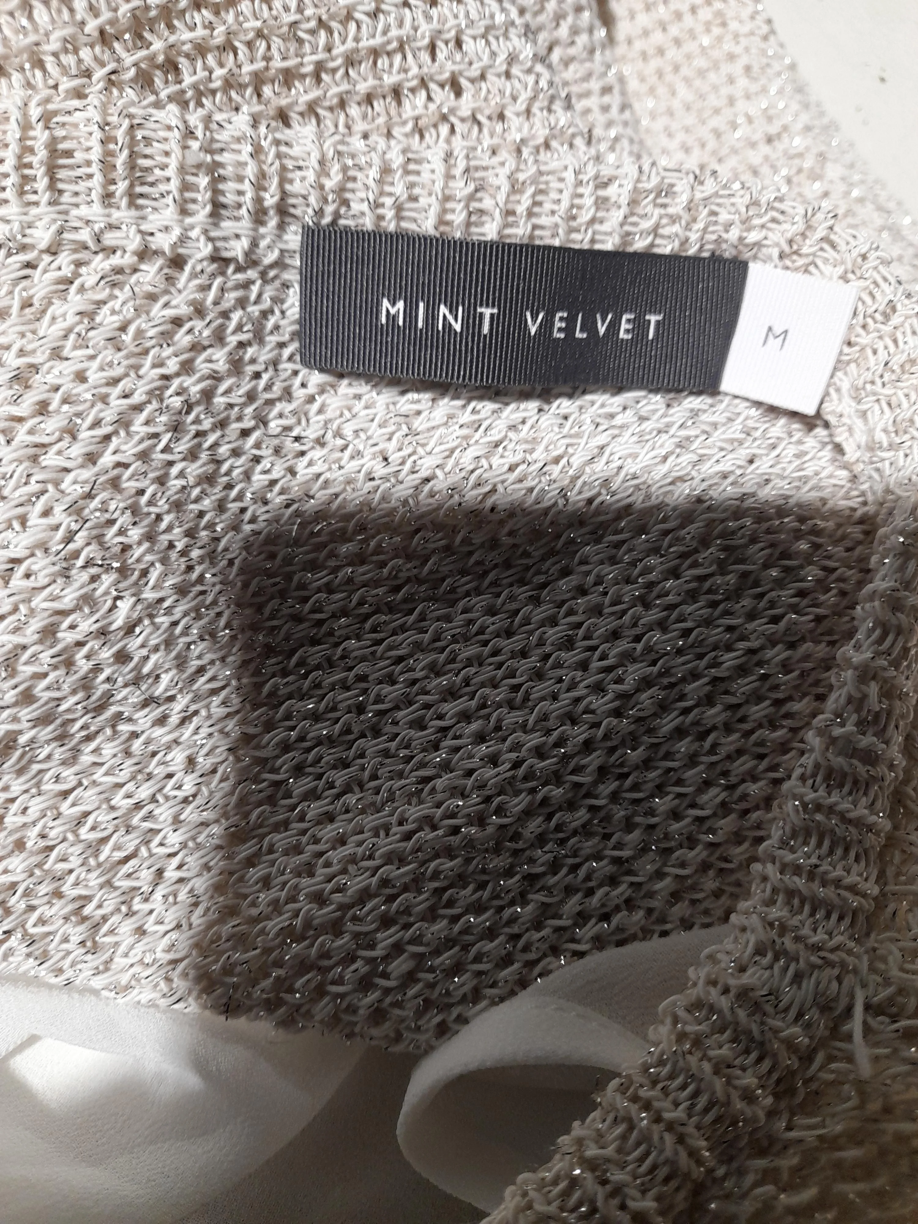 Mint Velvet Women's Top M Cream Cotton - Image 5