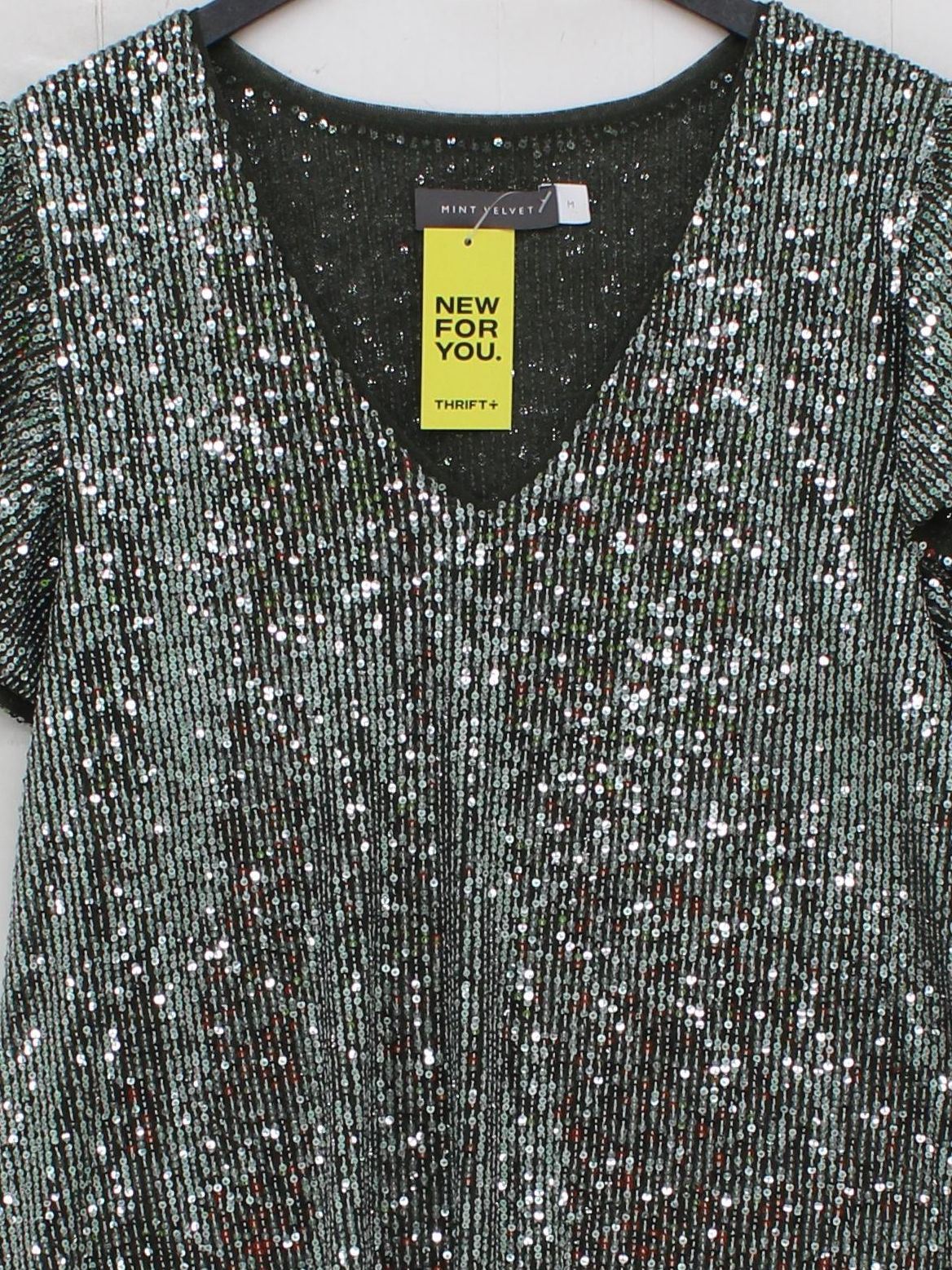 Mint Velvet Women's Top M Green Polyester with Elastane Basic - Image 3