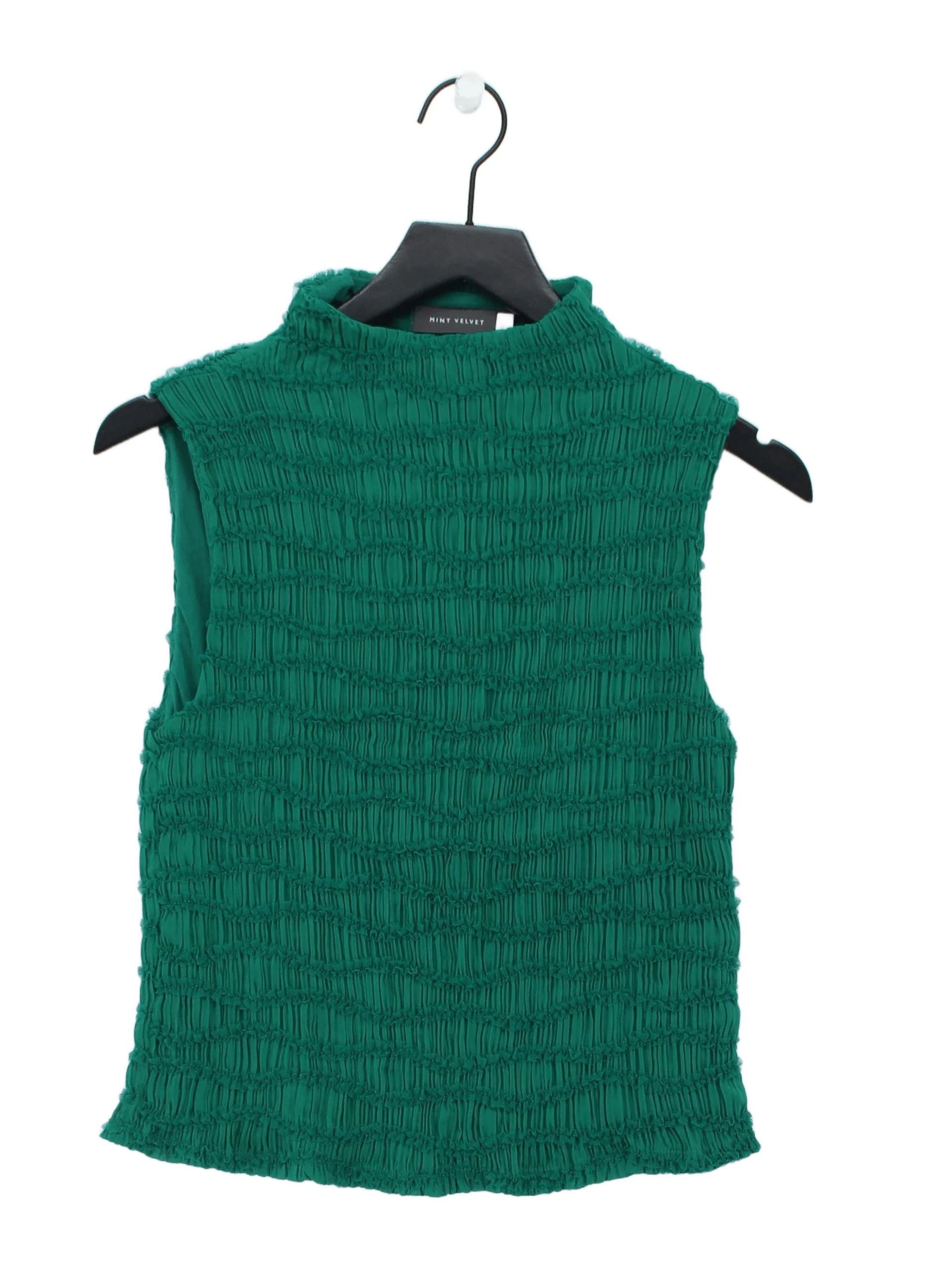 Mint Velvet Women's Top M Green Polyester with Elastane Basic