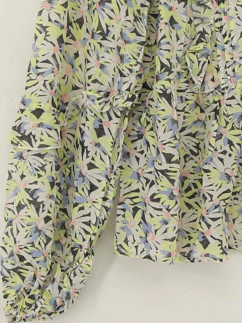 Mint Velvet Women's Top S Multi Floral 100% Other Long Sleeve Crew Neck Basic - Image 4