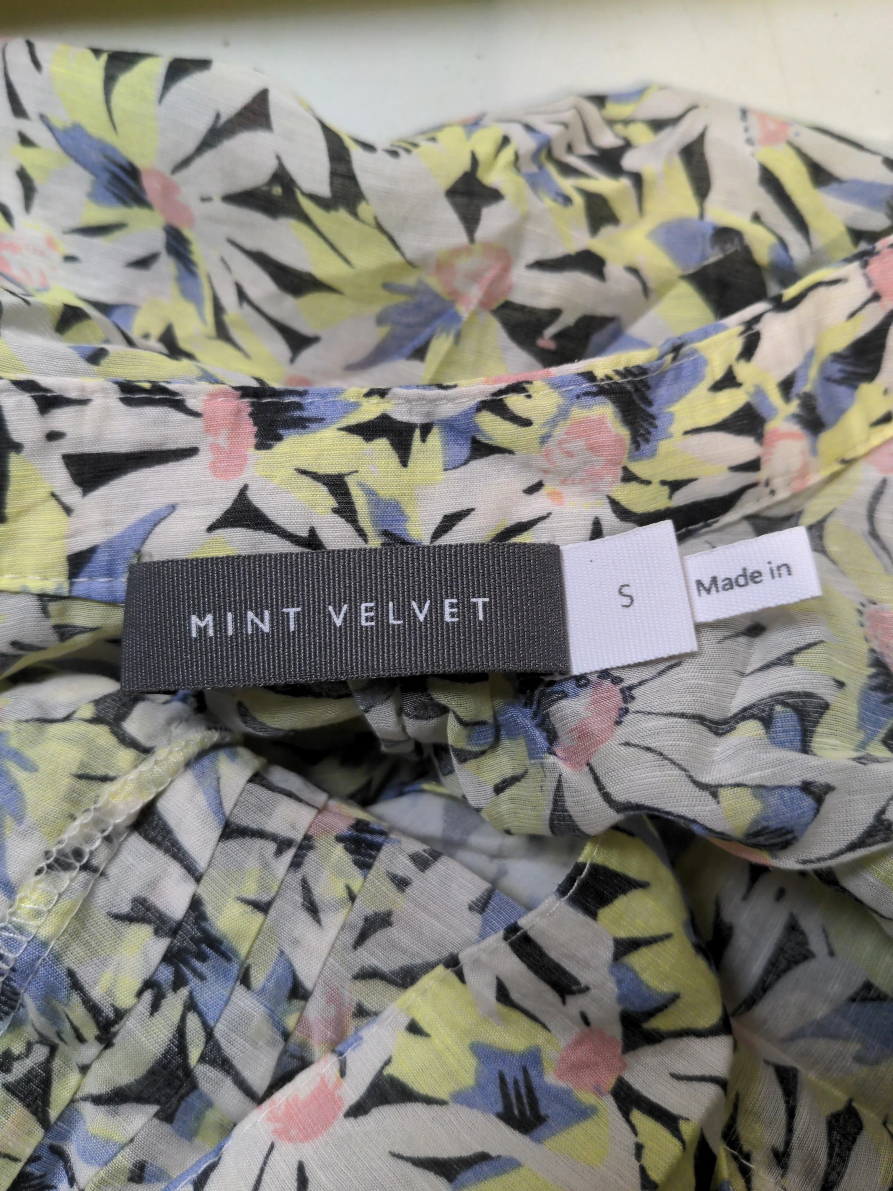 Mint Velvet Women's Top S Multi Floral 100% Other Long Sleeve Crew Neck Basic - Image 5